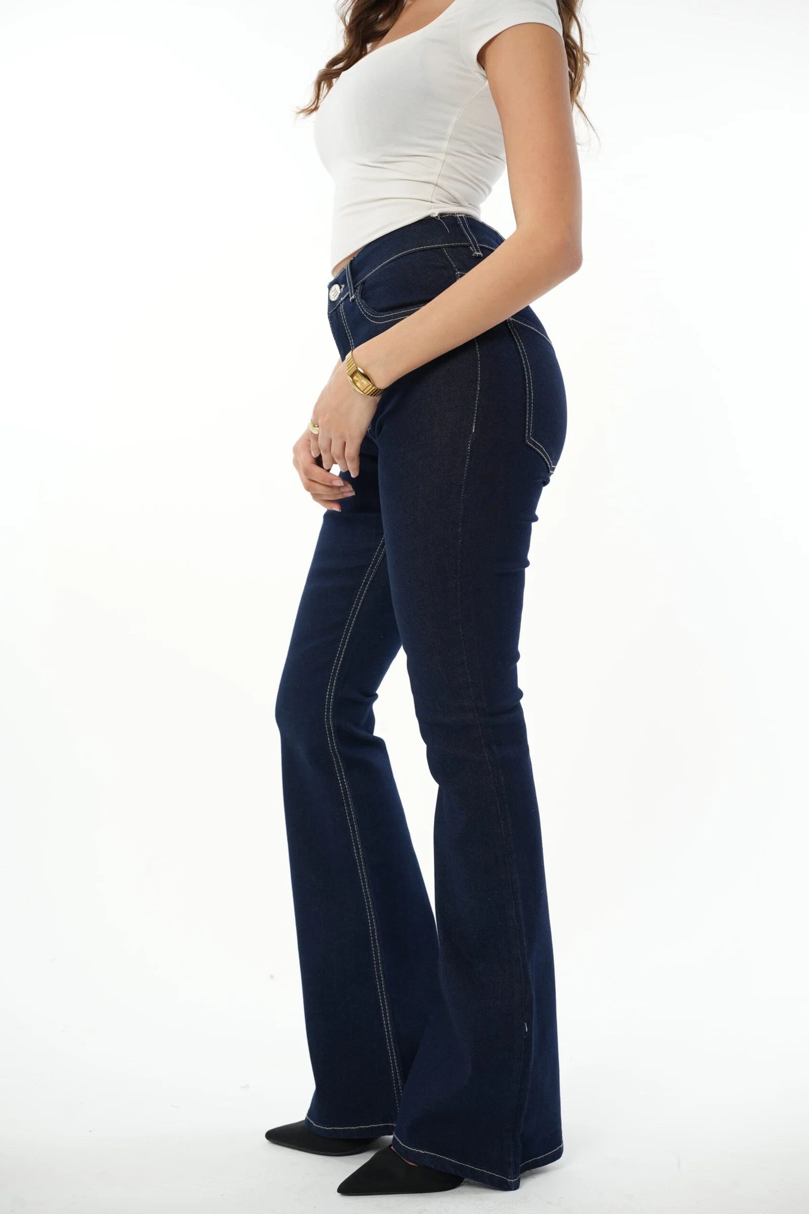 Raw flared jeans — view 5