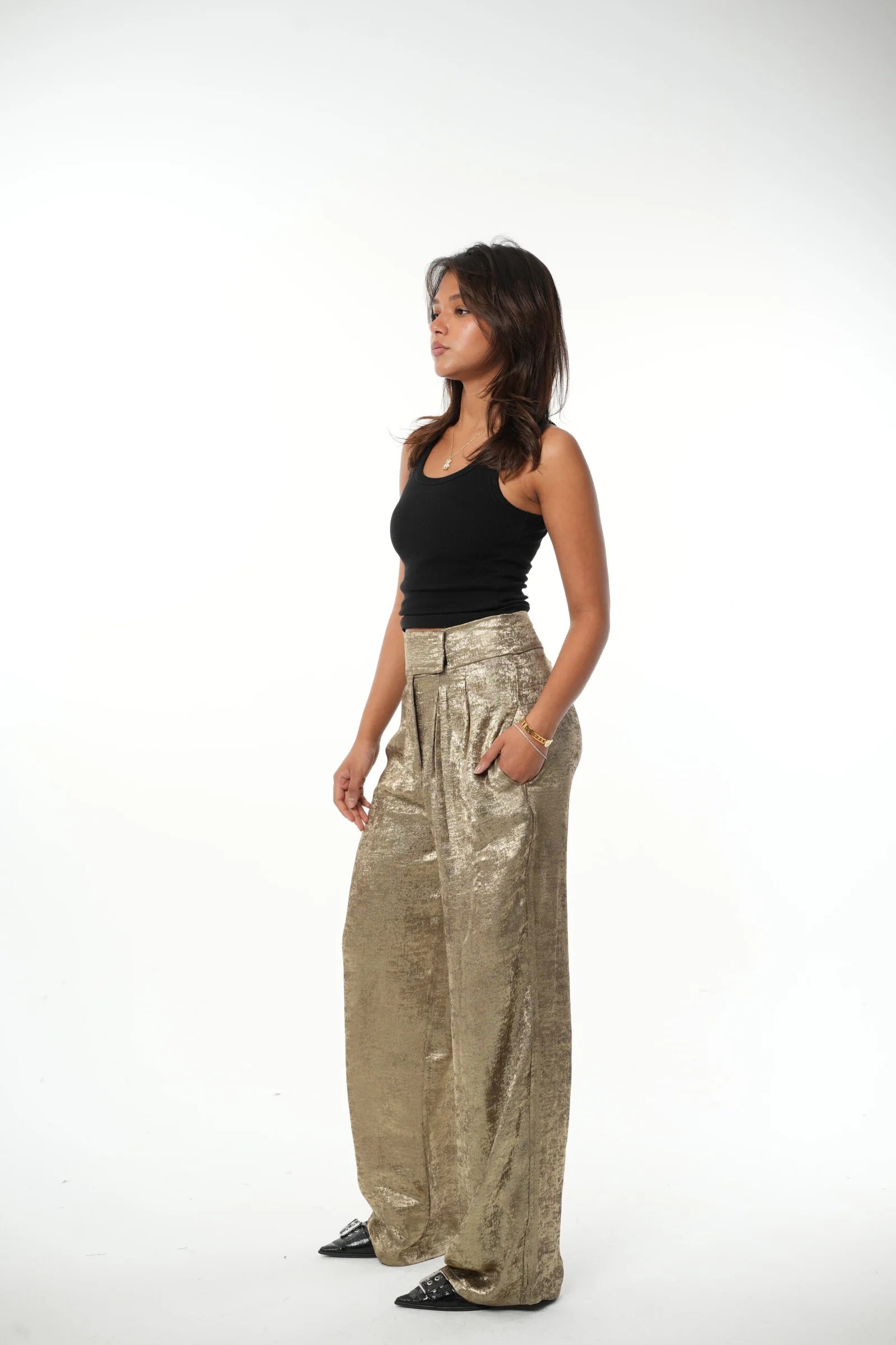 Shimmer Tailored Pants — view 3
