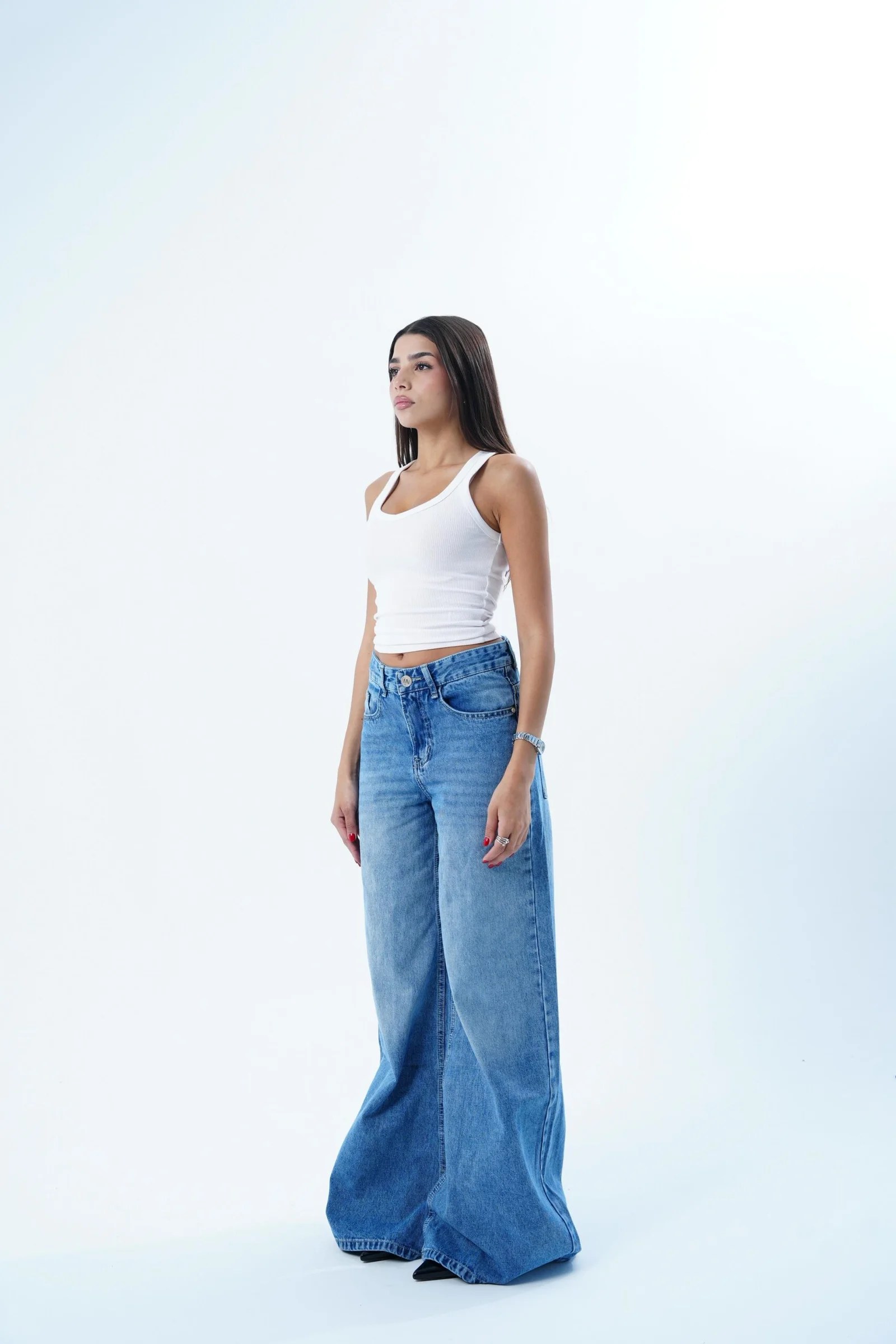 Light Blue EXTRA BAGGY LONG FIT DENIM — view 4