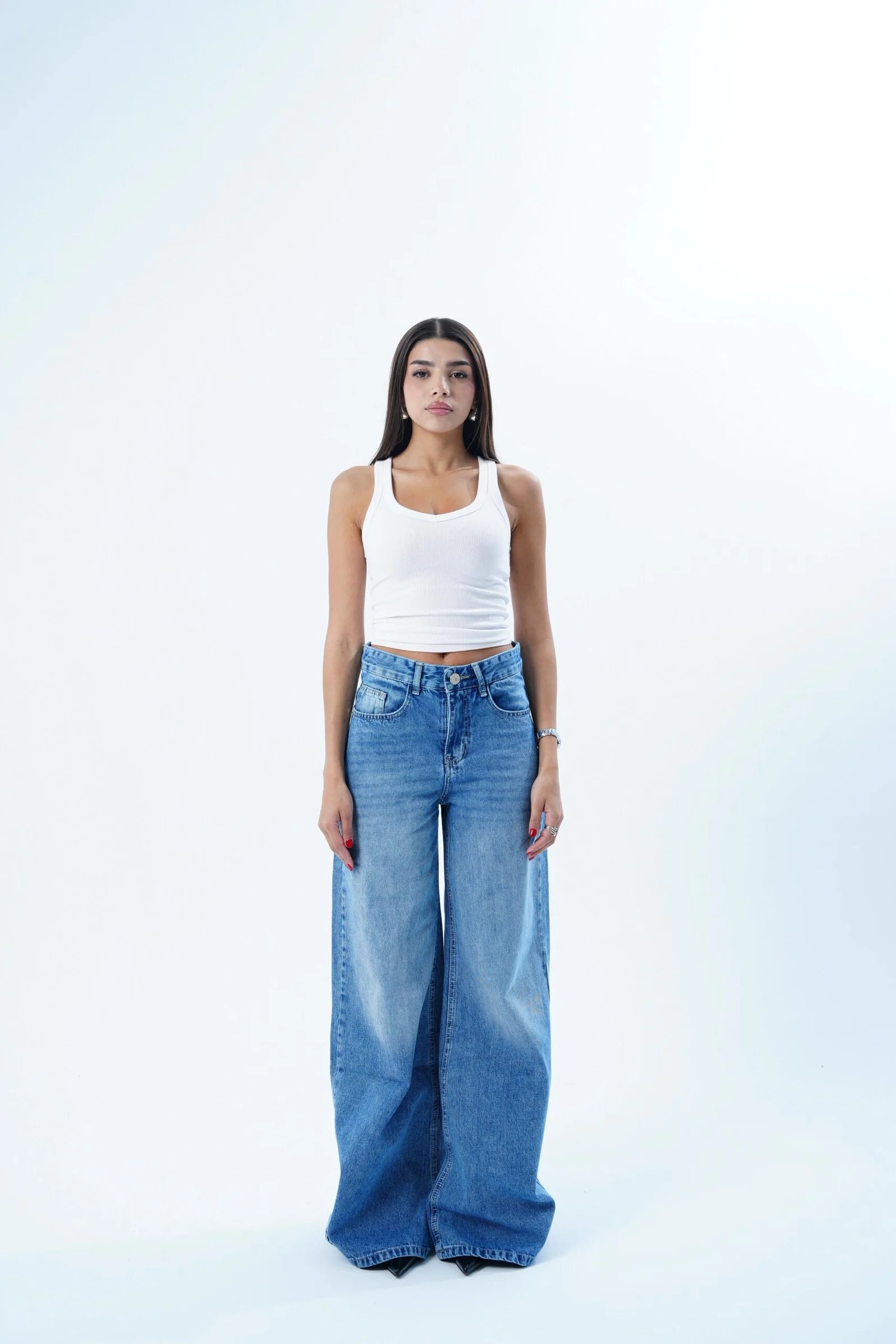 Light Blue EXTRA BAGGY LONG FIT DENIM — view 3