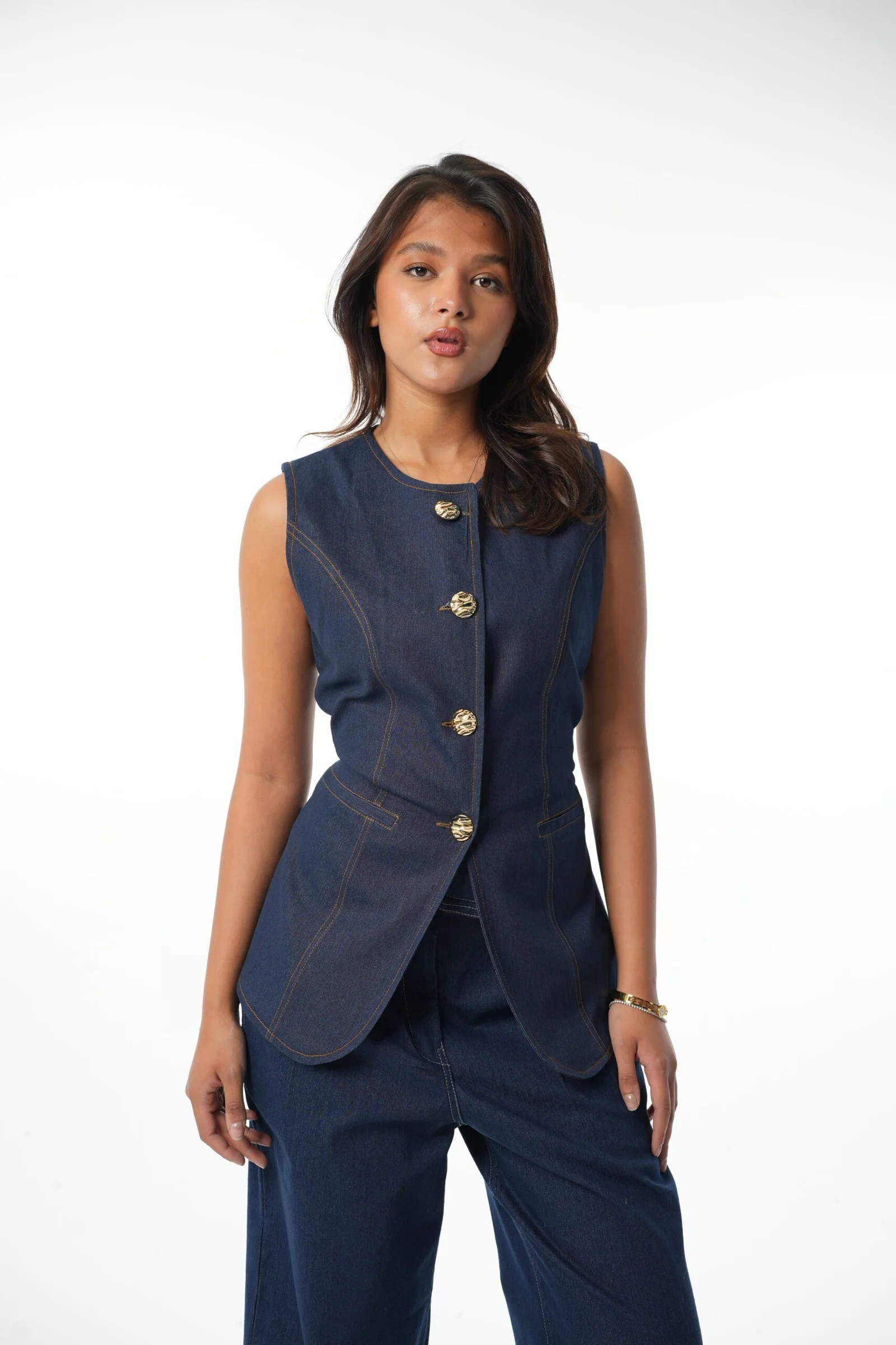 Light jeans Vest