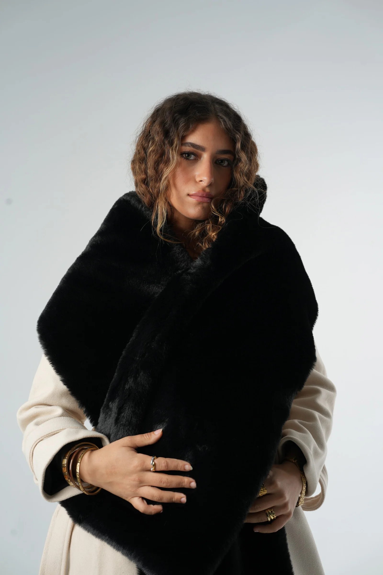 Faux Fur Shawl — view 4