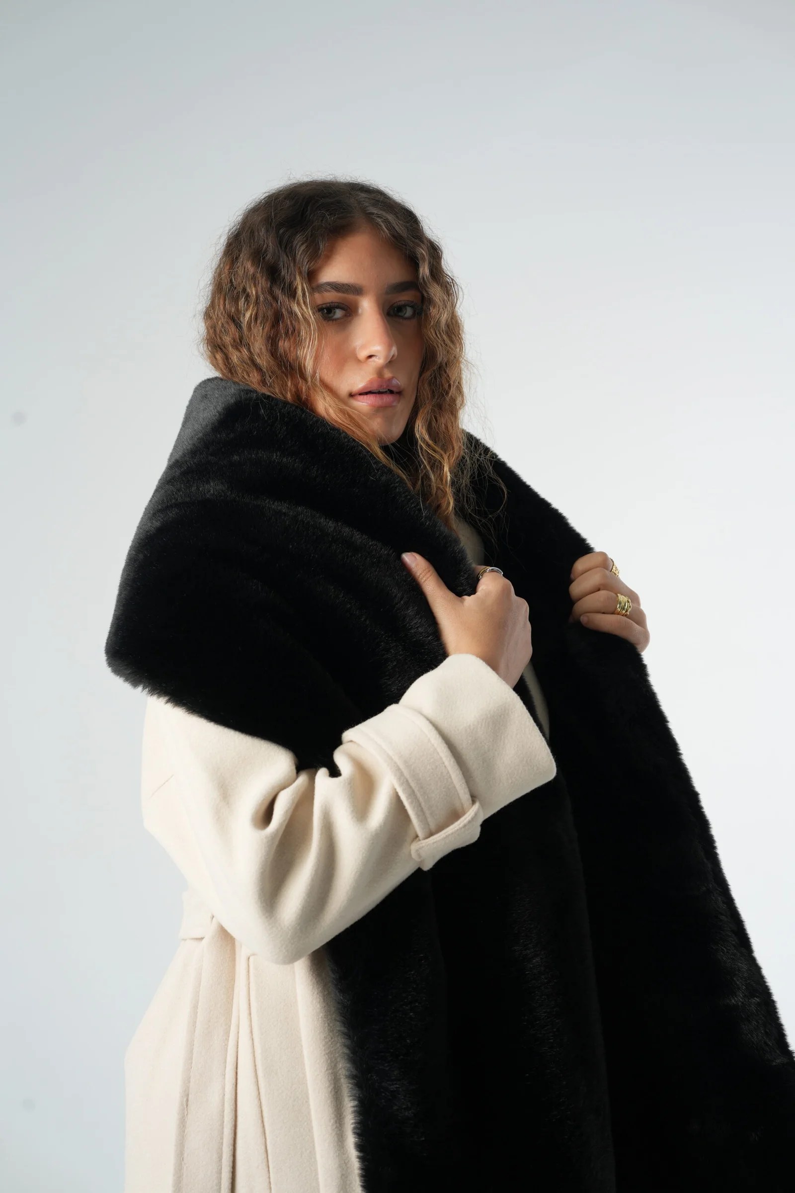 Faux Fur Shawl — view 7