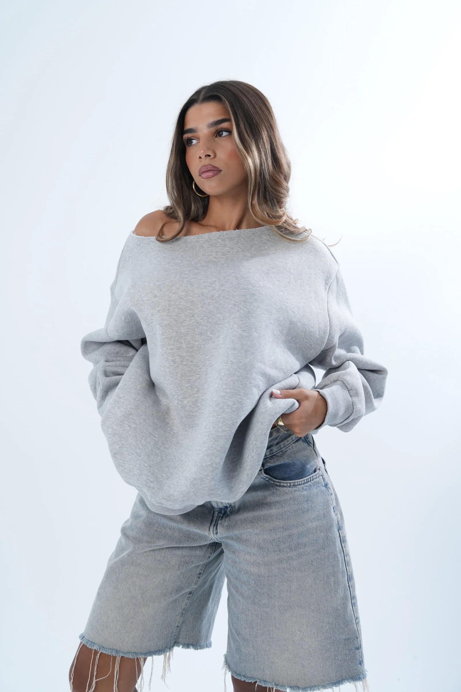 Off Shoulder hoodie — view 5