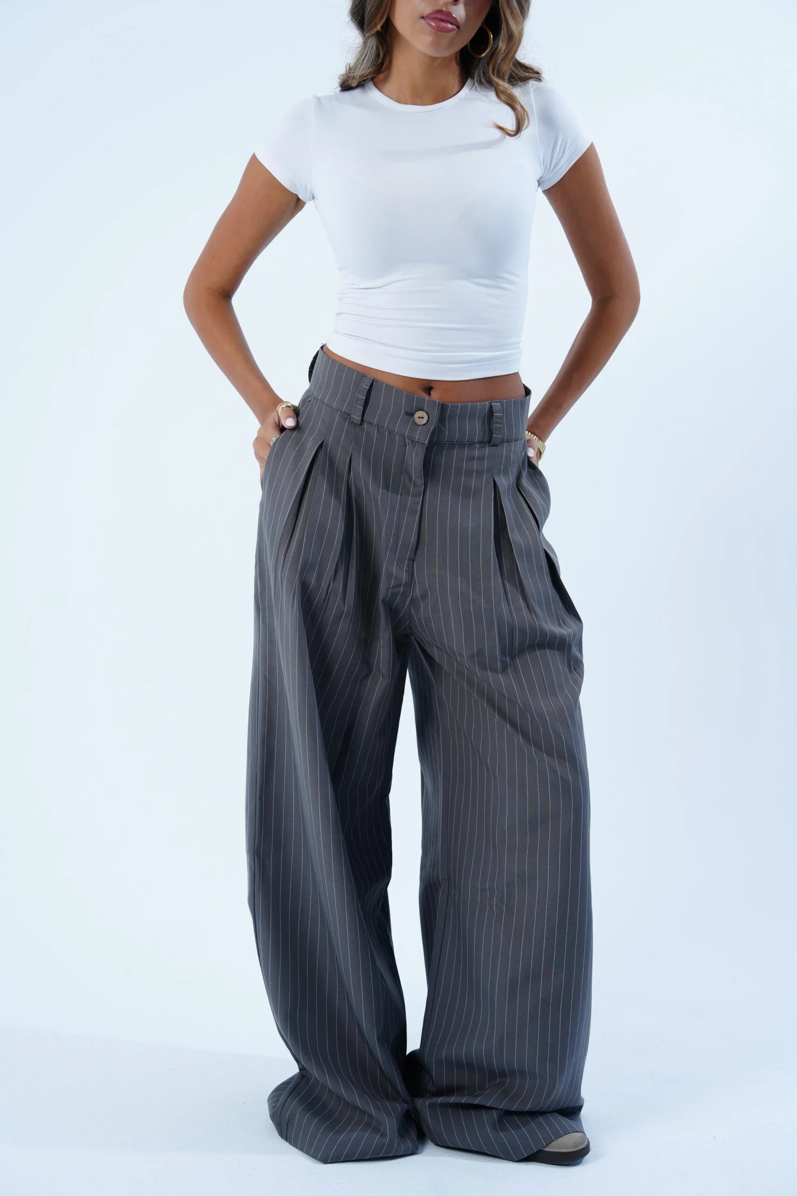Stripped Tailored Pants — view 7