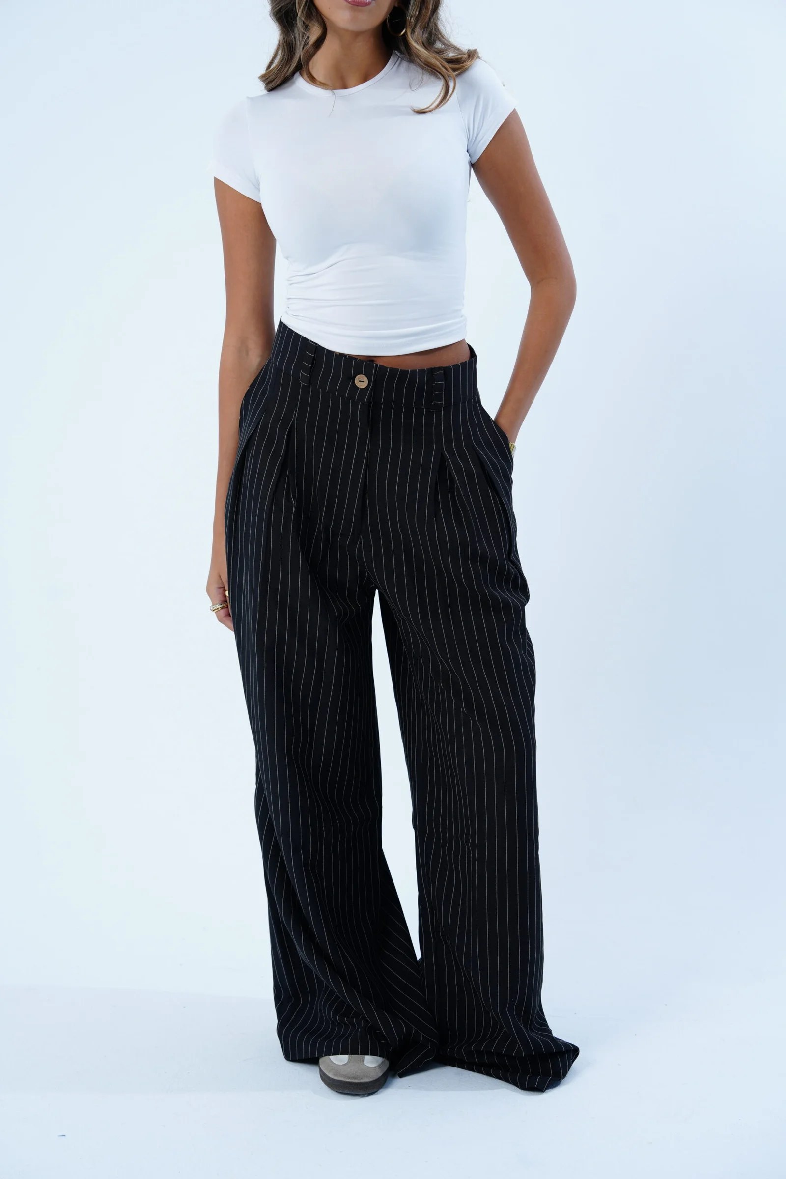 Stripped Tailored Pants — view 3
