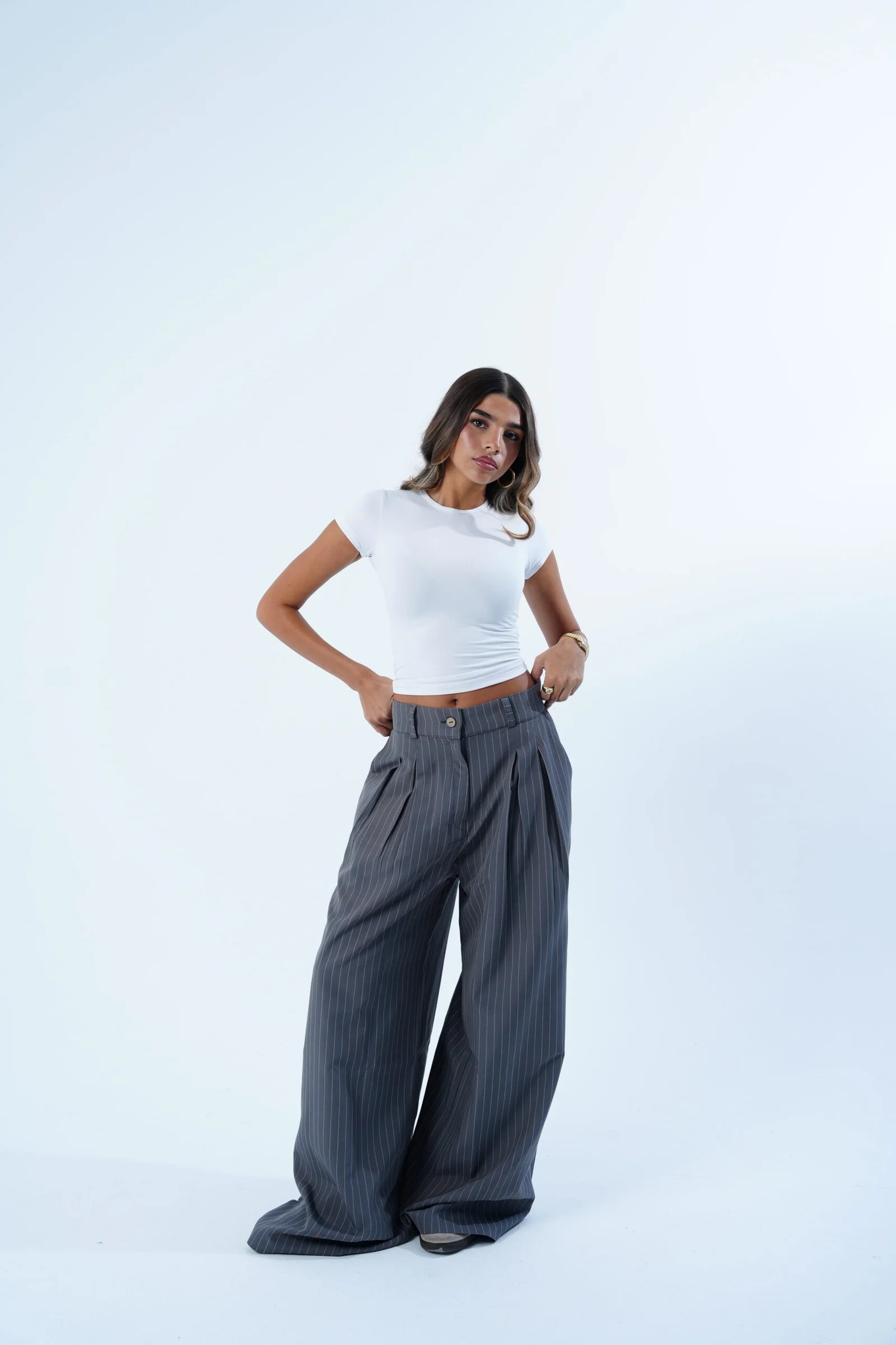 Stripped Tailored Pants — view 8