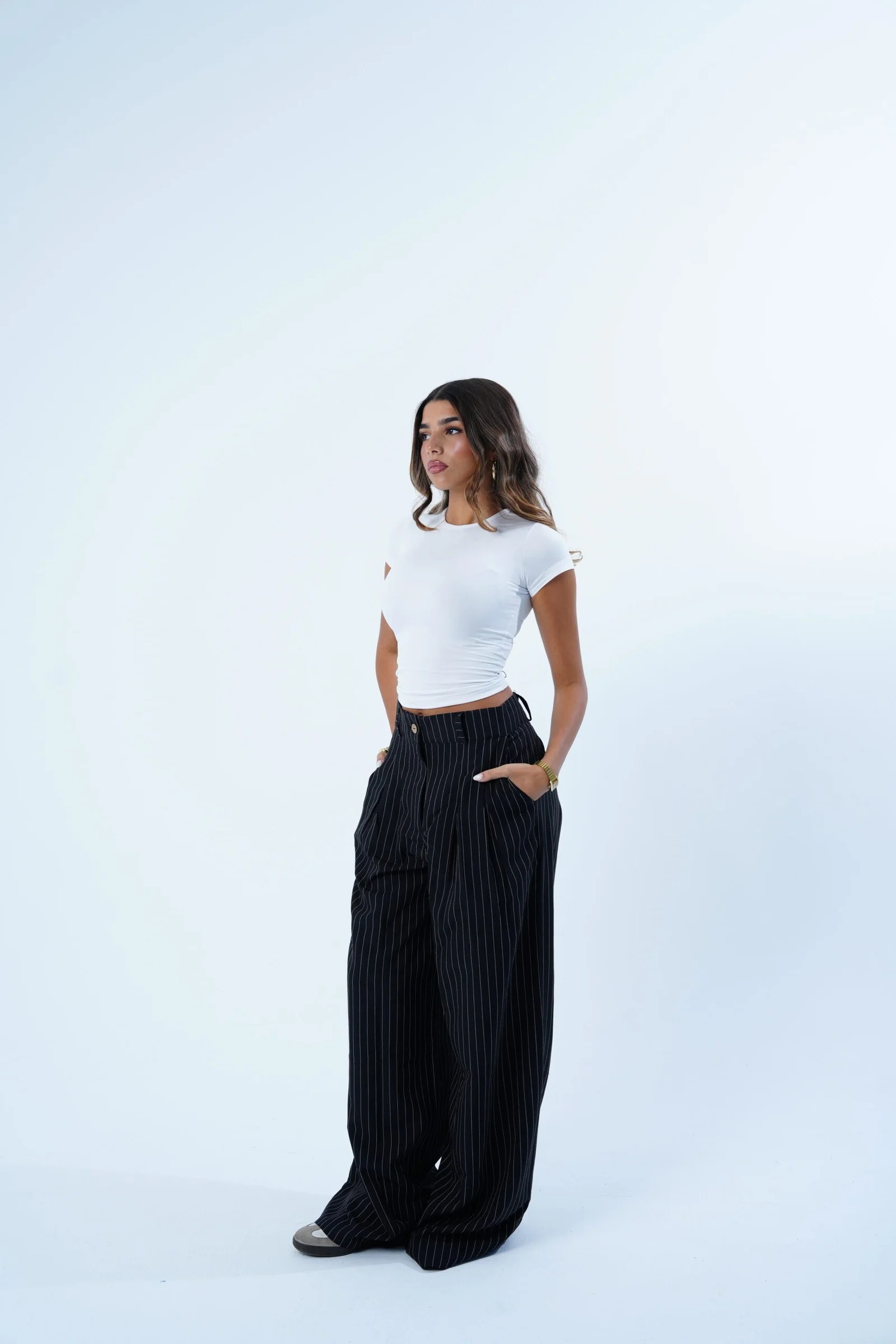 Stripped Tailored Pants — view 5