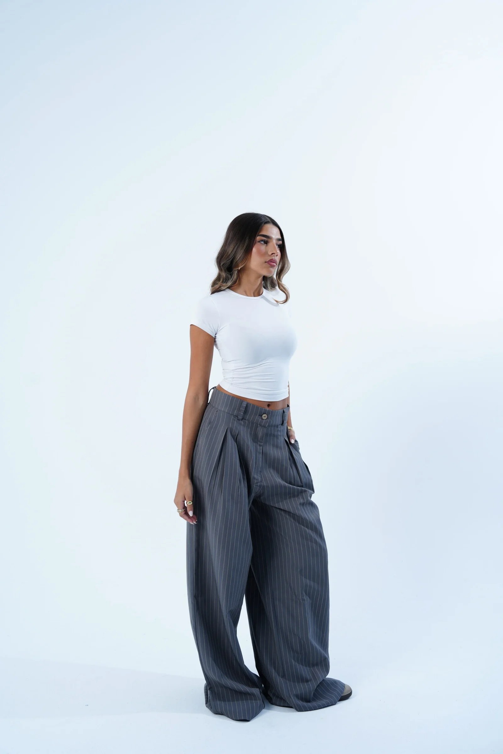 Stripped Tailored Pants — view 9