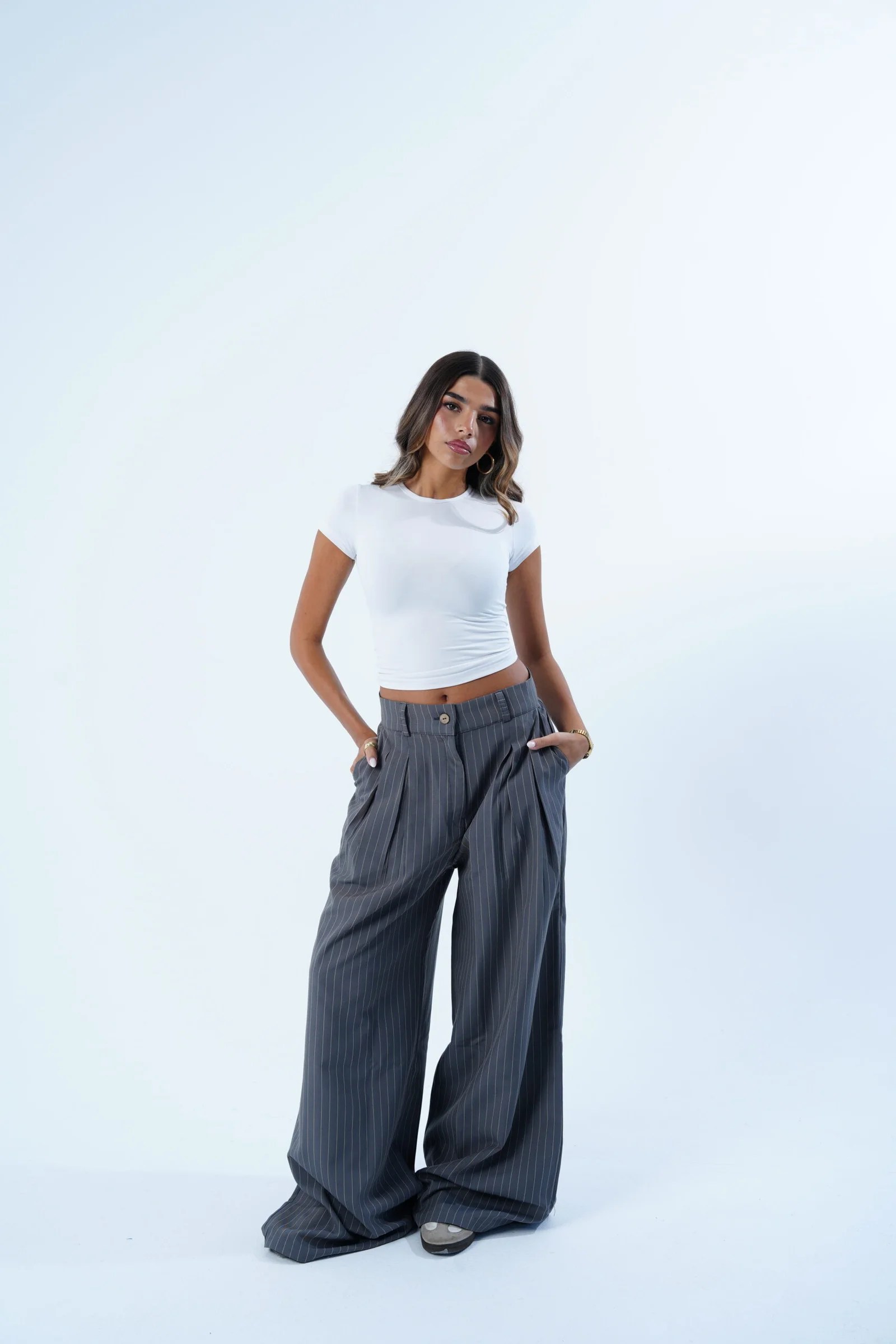 Stripped Tailored Pants — view 10