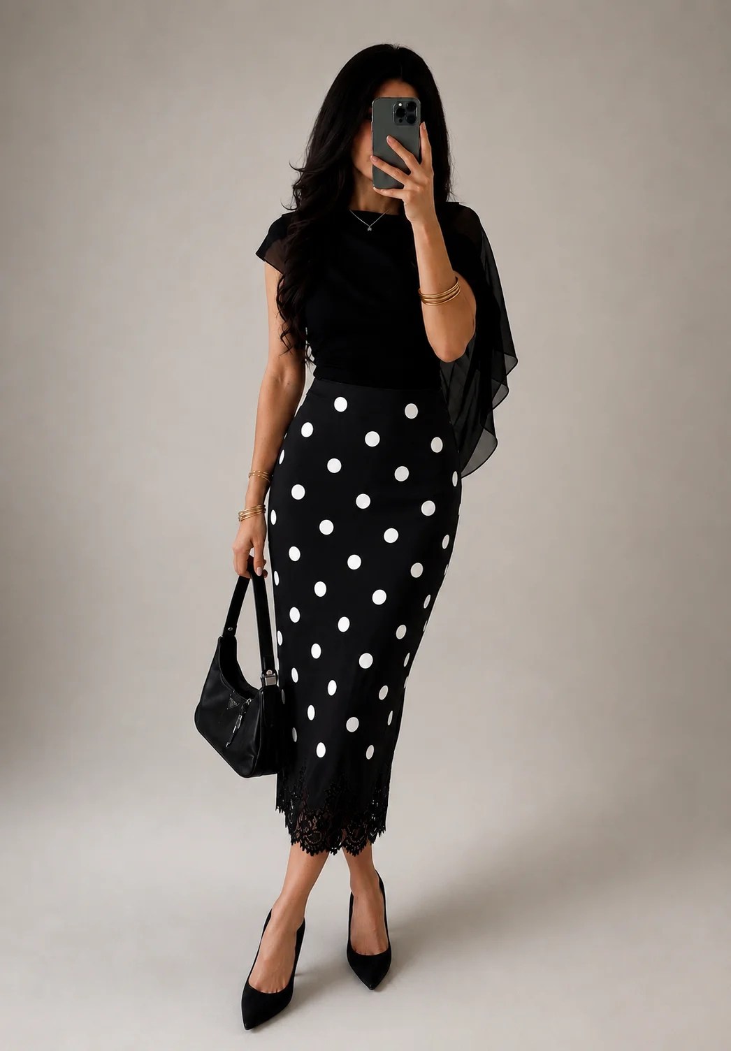 The Polka Lace Skirt — view 5
