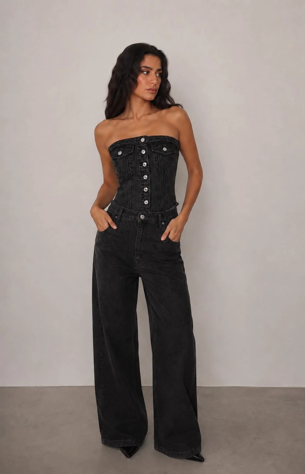 Black Corset Denim — view 3