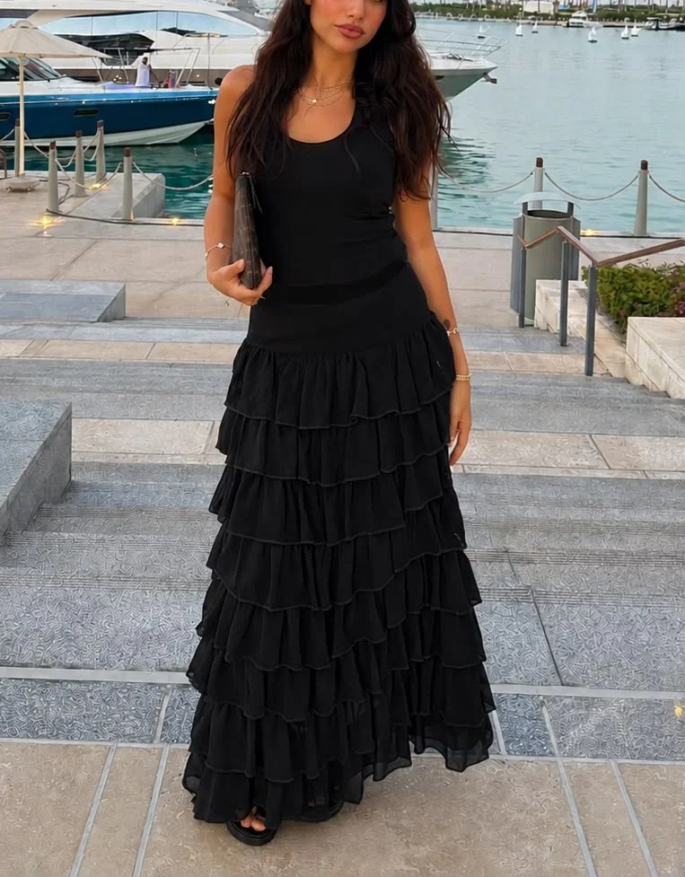 THE RUFFLE MAXI SKIRT — view 11