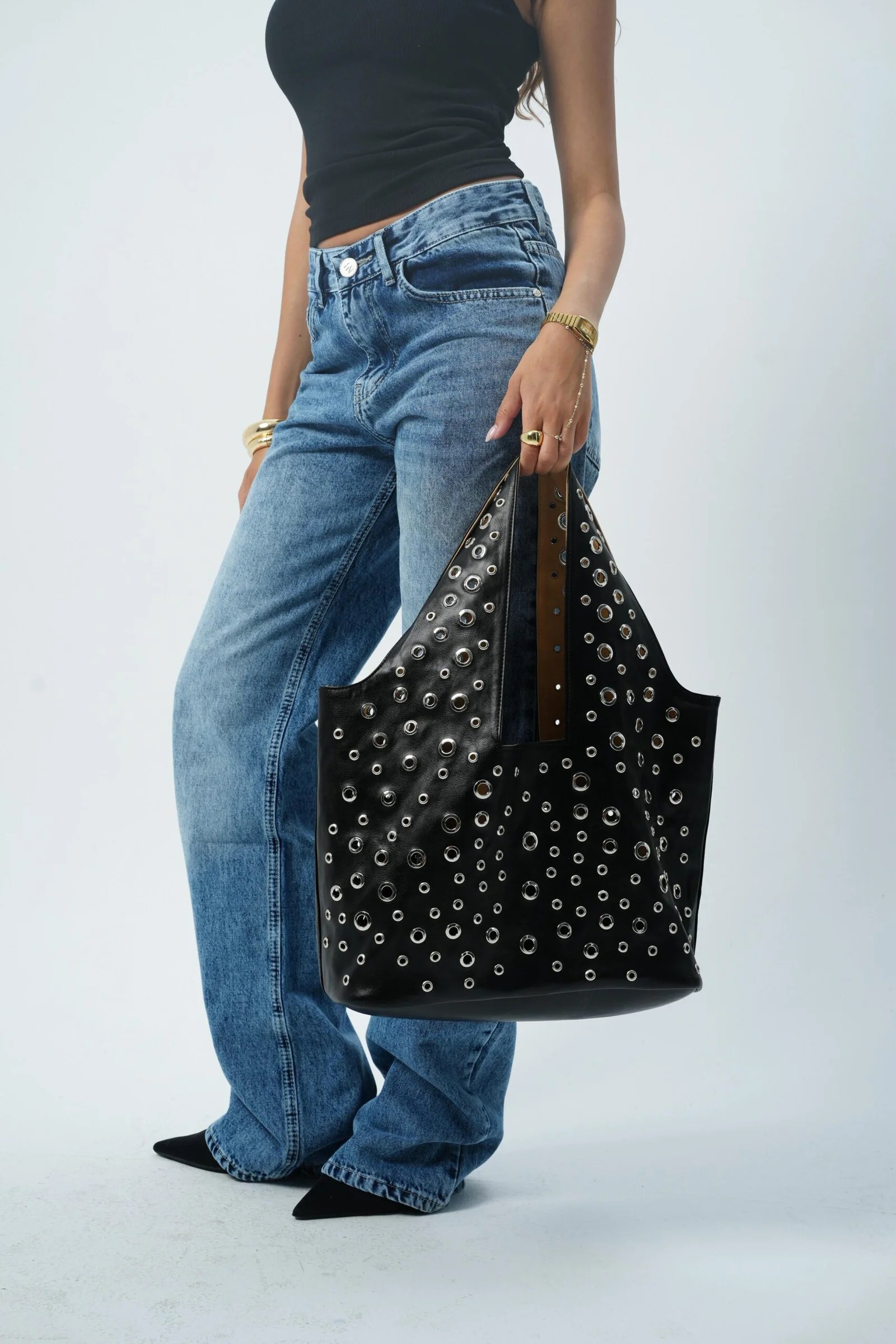 Studded Leather Bag — view 3