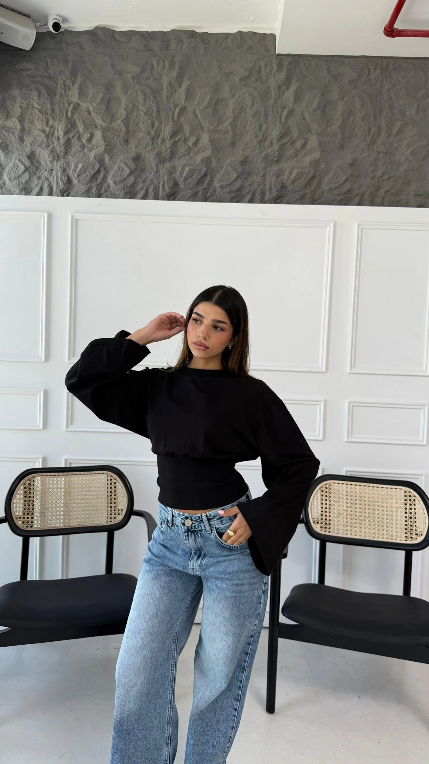 Ribbed waisted shirt Full Length Sleeves