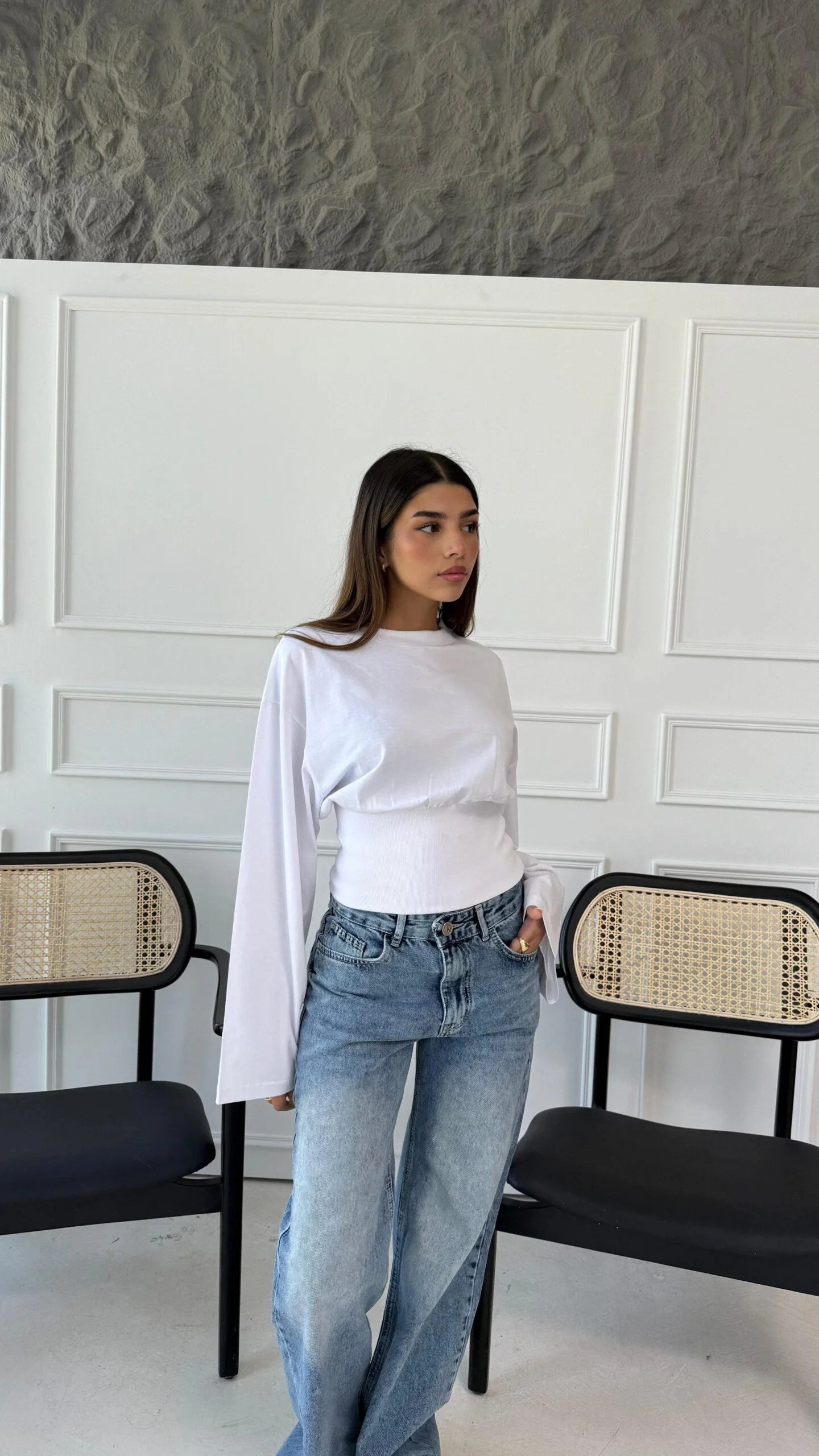 Ribbed waisted shirt Full Length Sleeves — view 6