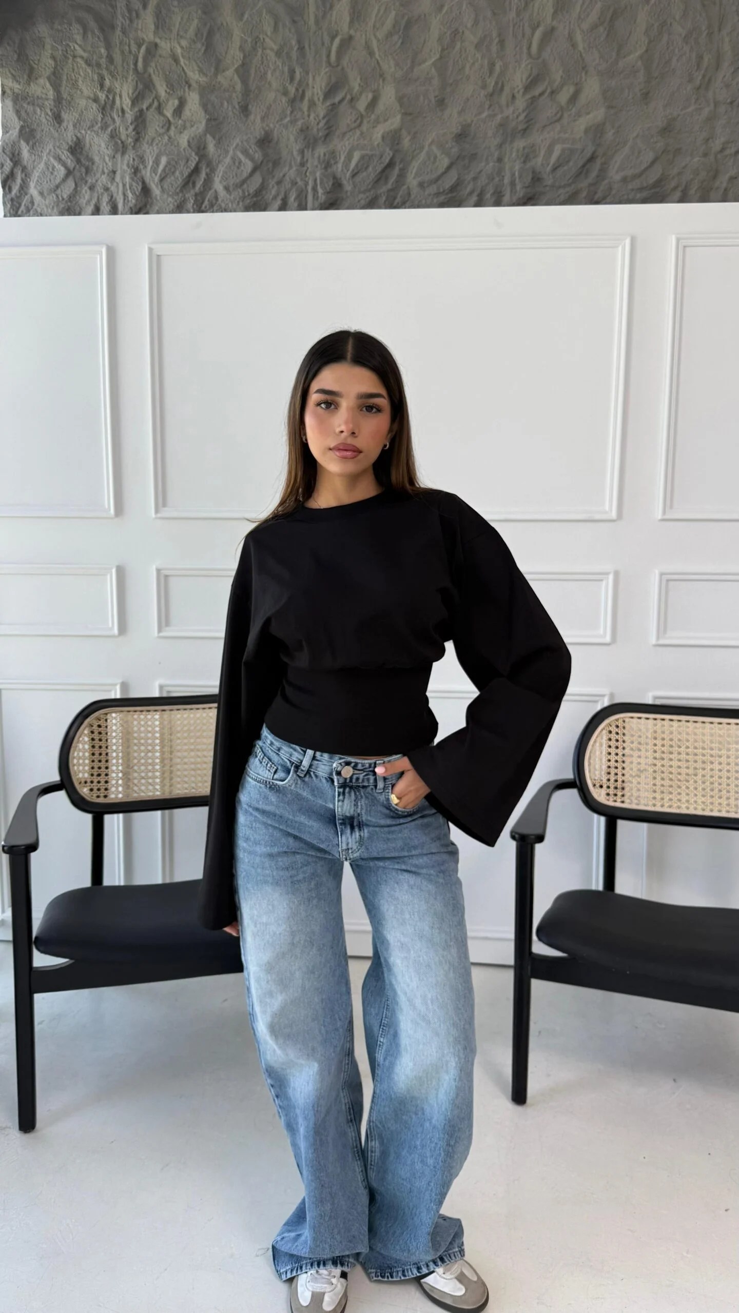 Ribbed waisted shirt Full Length Sleeves — view 10