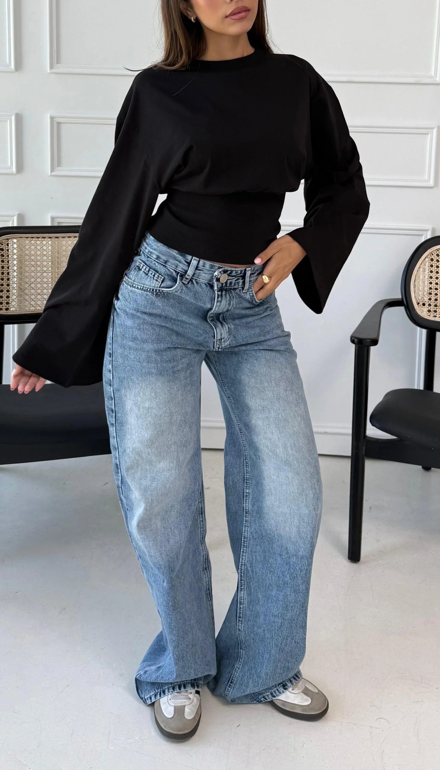 Ribbed waisted shirt Full Length Sleeves — view 15
