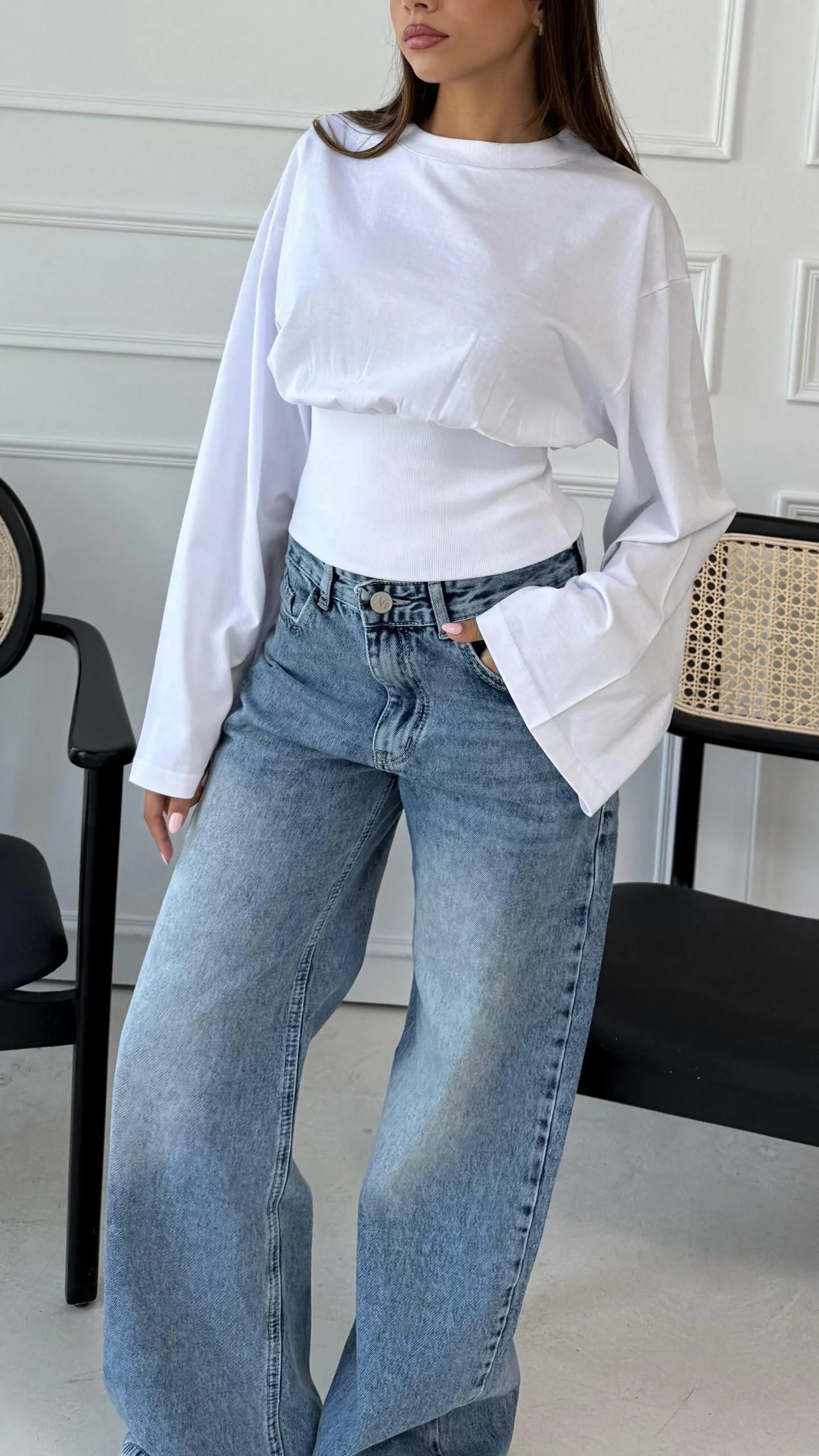Ribbed waisted shirt Full Length Sleeves — view 7