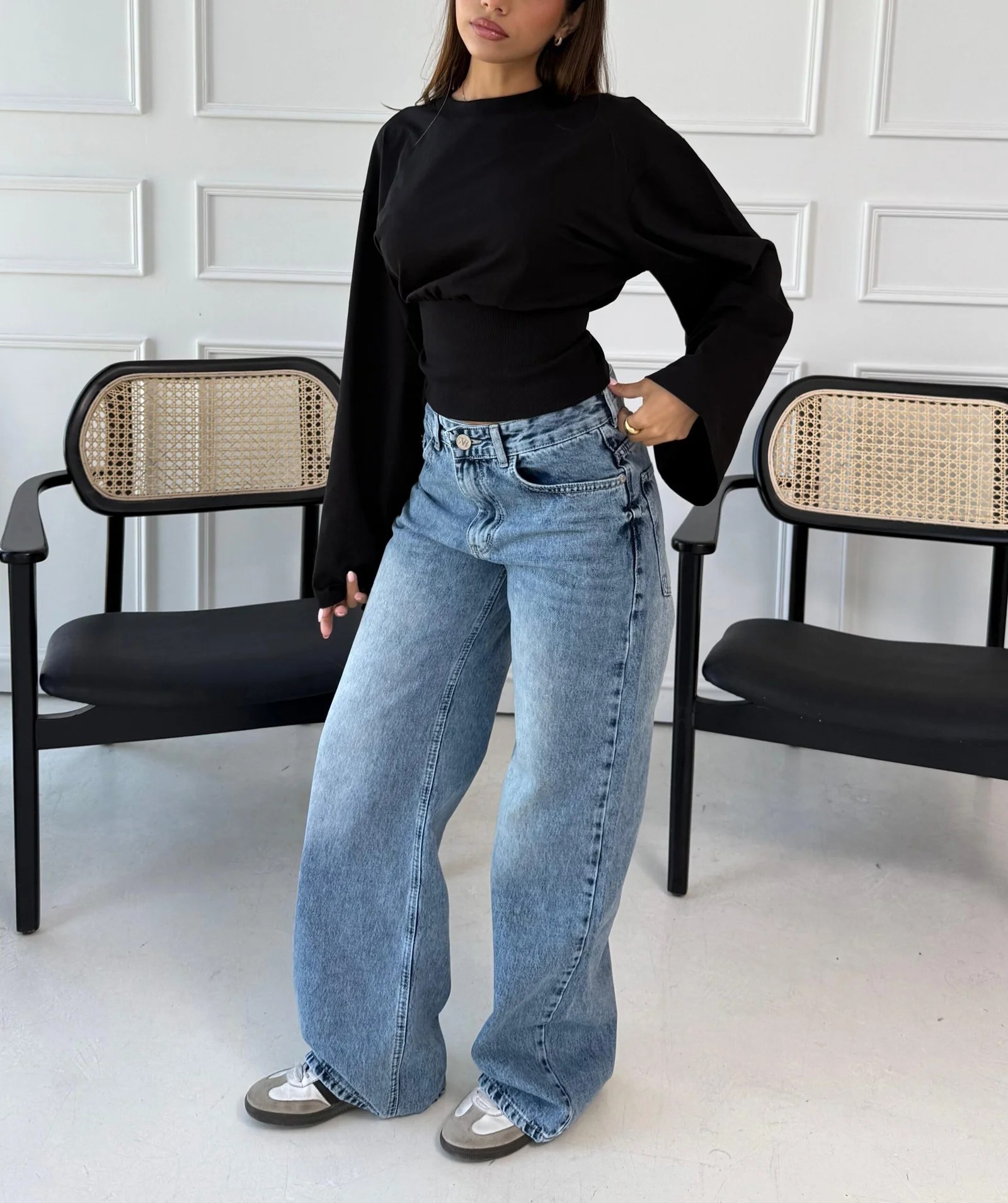 Ribbed waisted shirt Full Length Sleeves — view 14