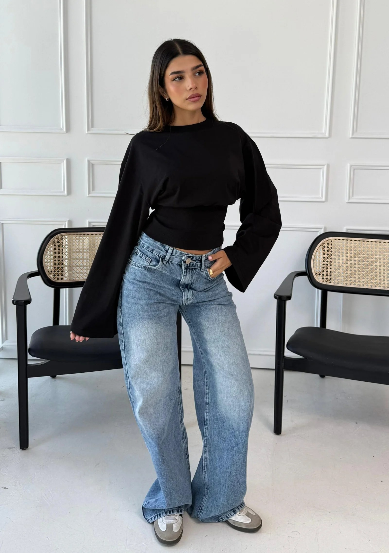 Ribbed waisted shirt Full Length Sleeves — view 13