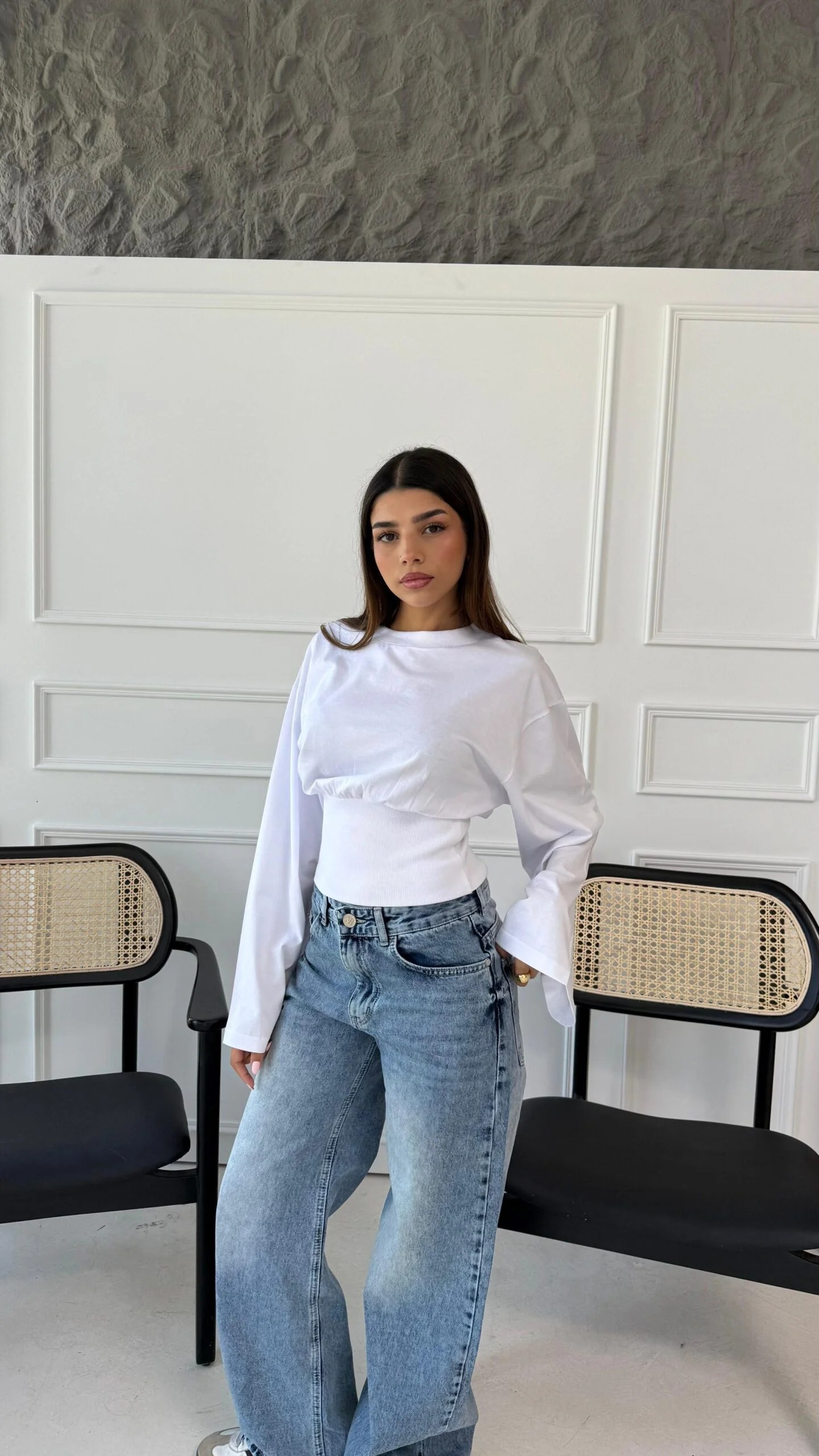 Ribbed waisted shirt Full Length Sleeves — view 3