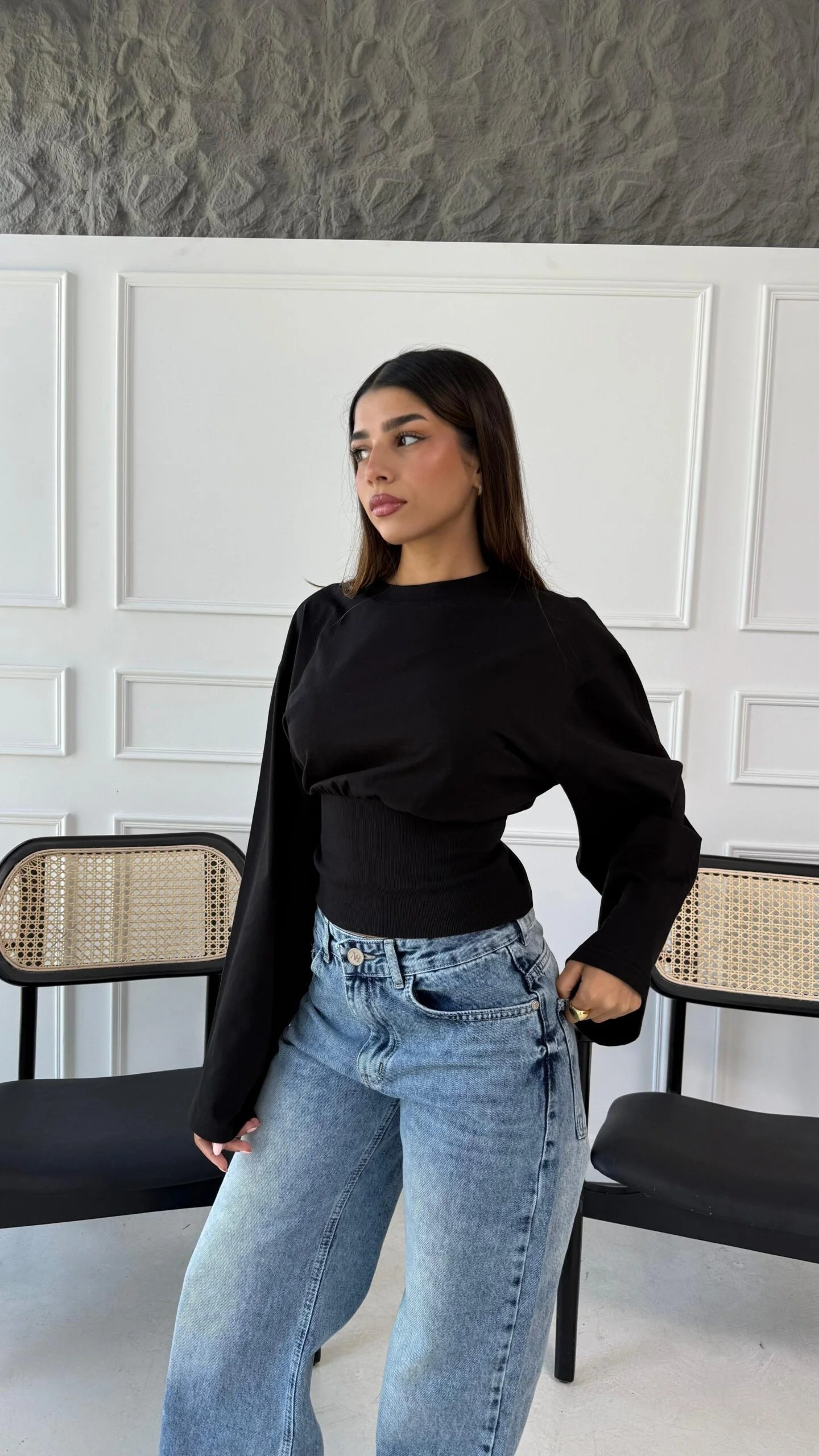 Ribbed waisted shirt Full Length Sleeves — view 11