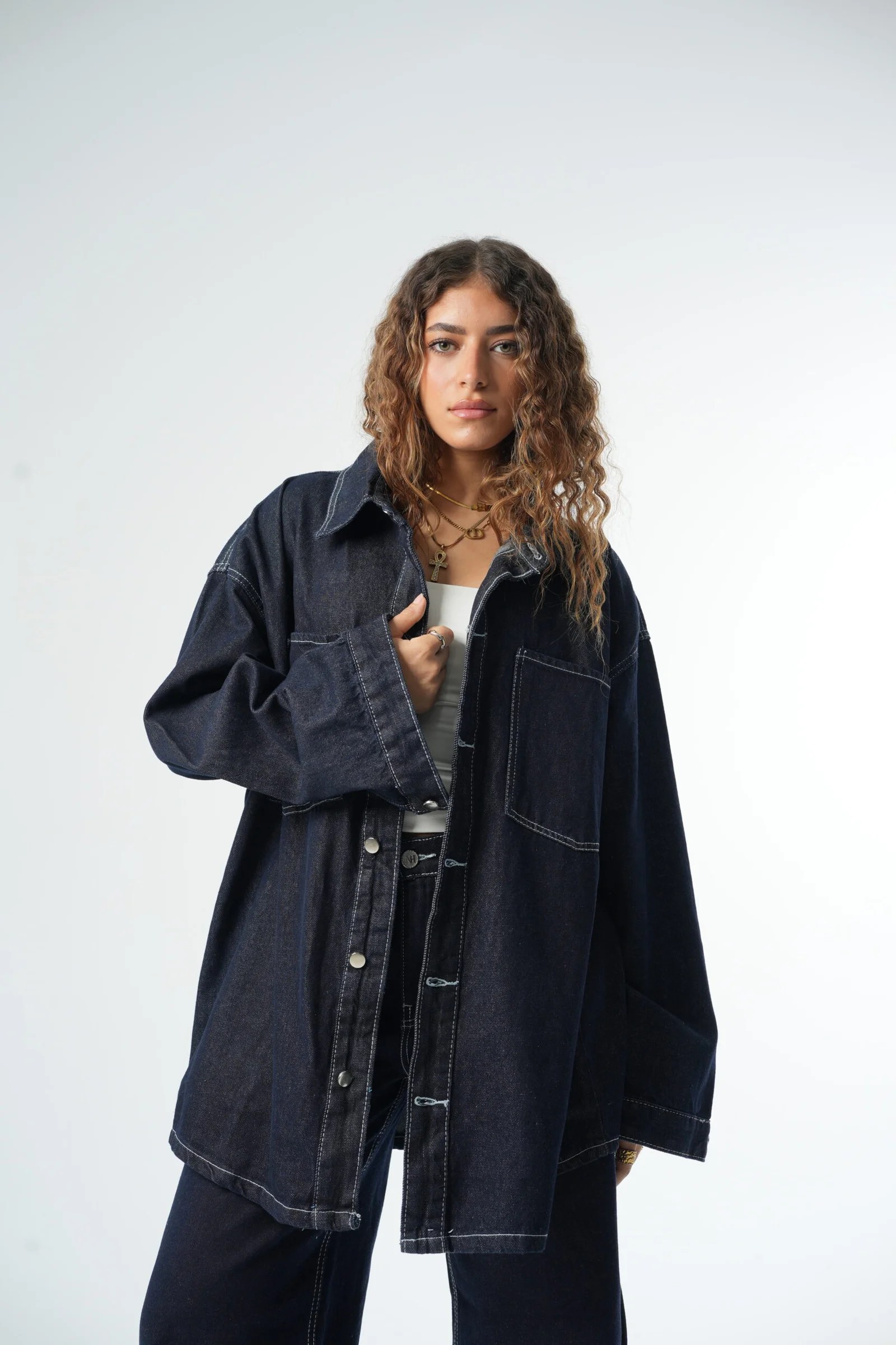 Raw Denim chemise — view 6