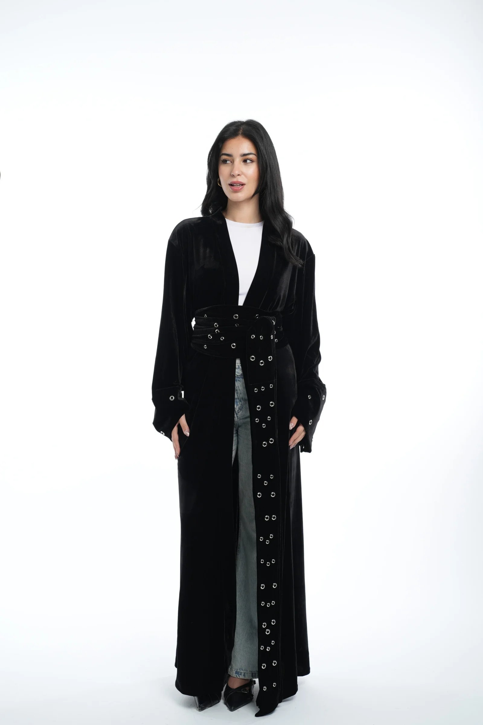 Velvet studded kaftan — view 5
