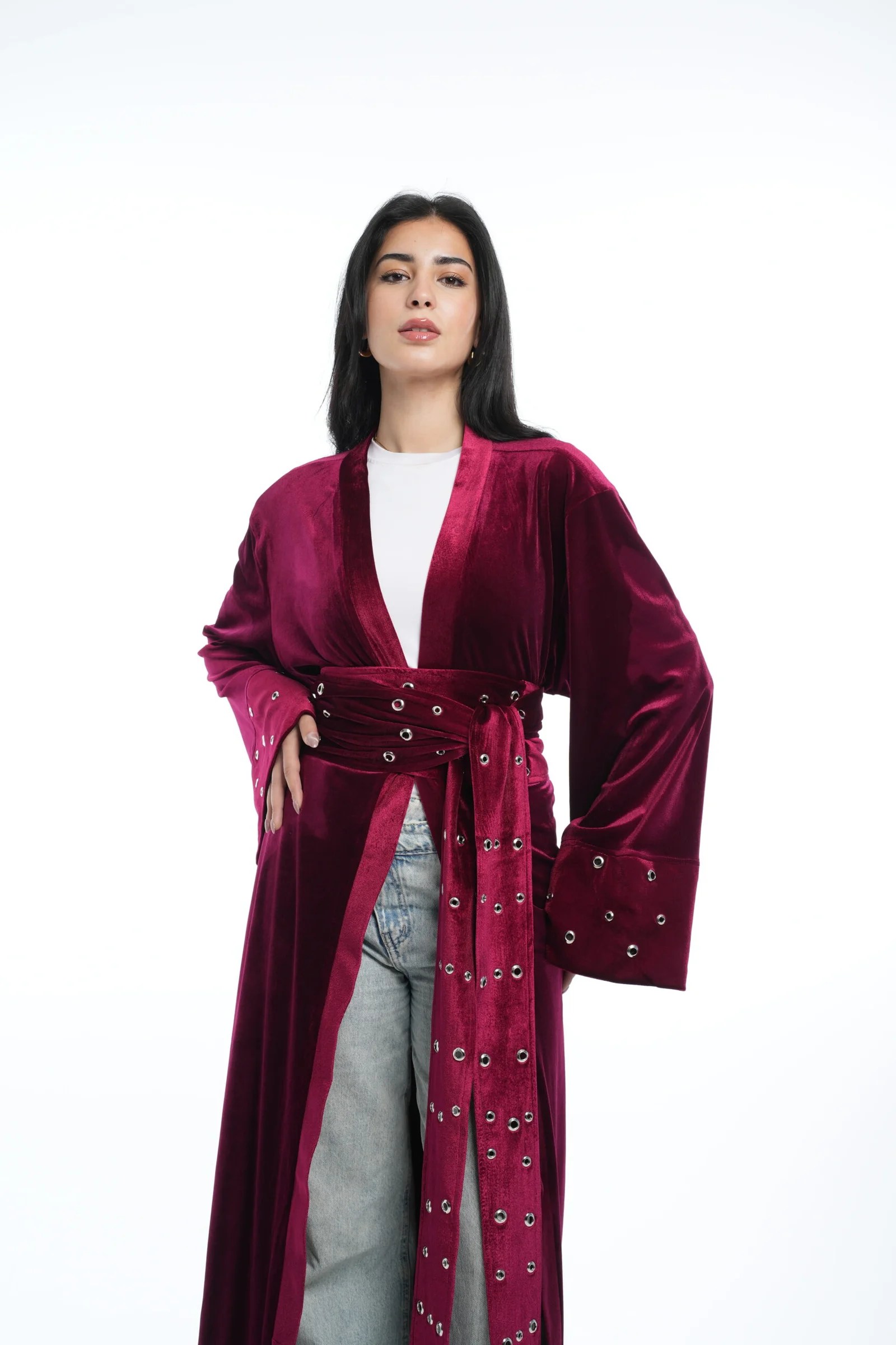 Velvet studded kaftan — view 7