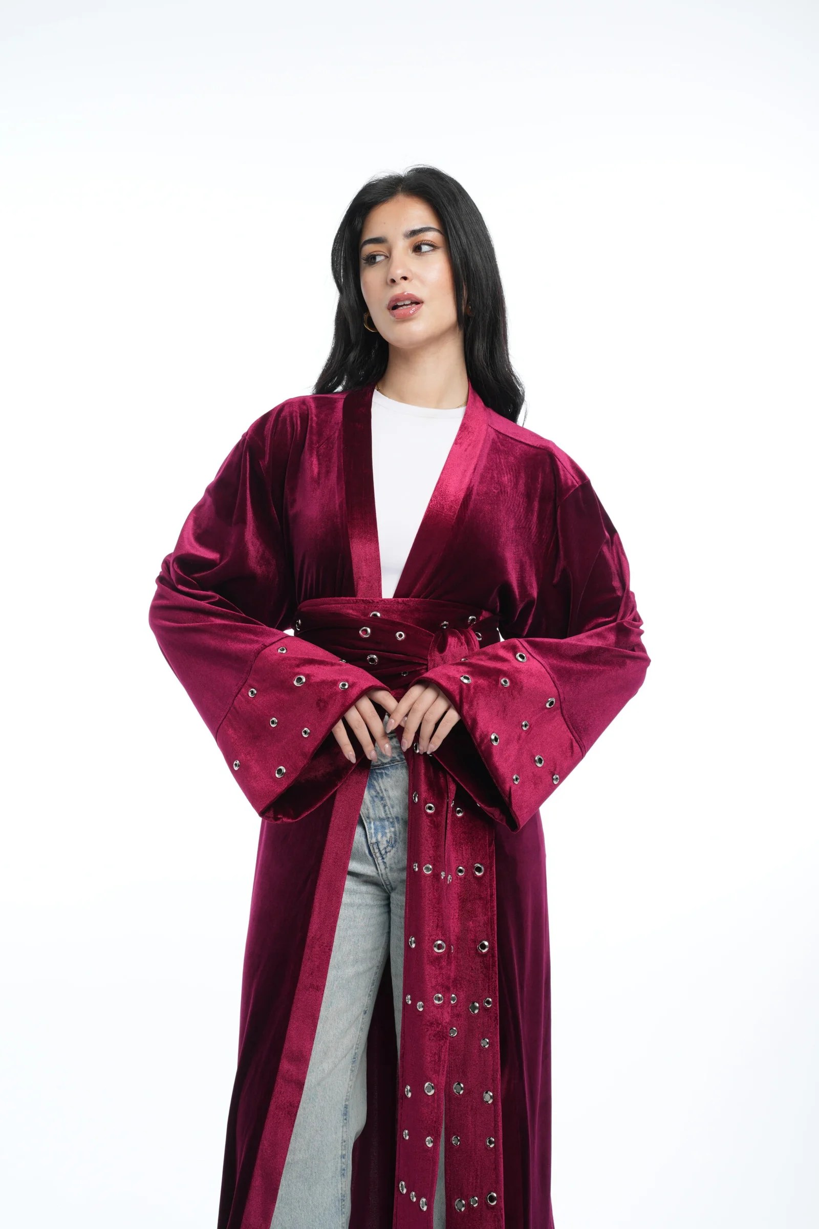 Velvet studded kaftan — view 8