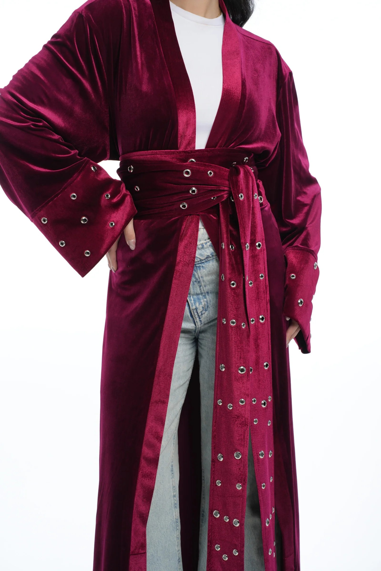 Velvet studded kaftan — view 6