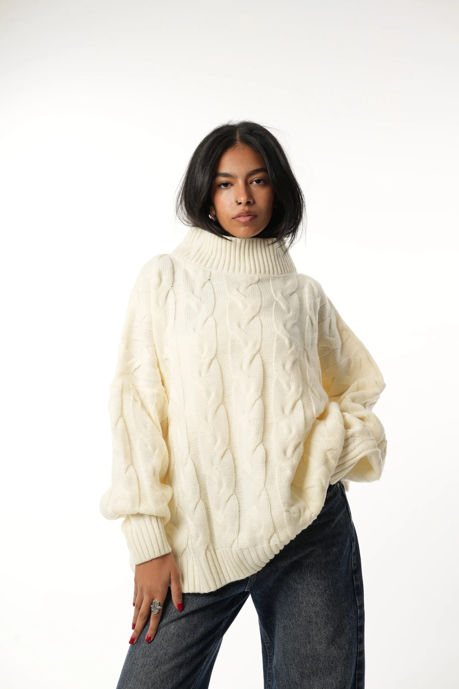 Braided Knit Pullover — view 8