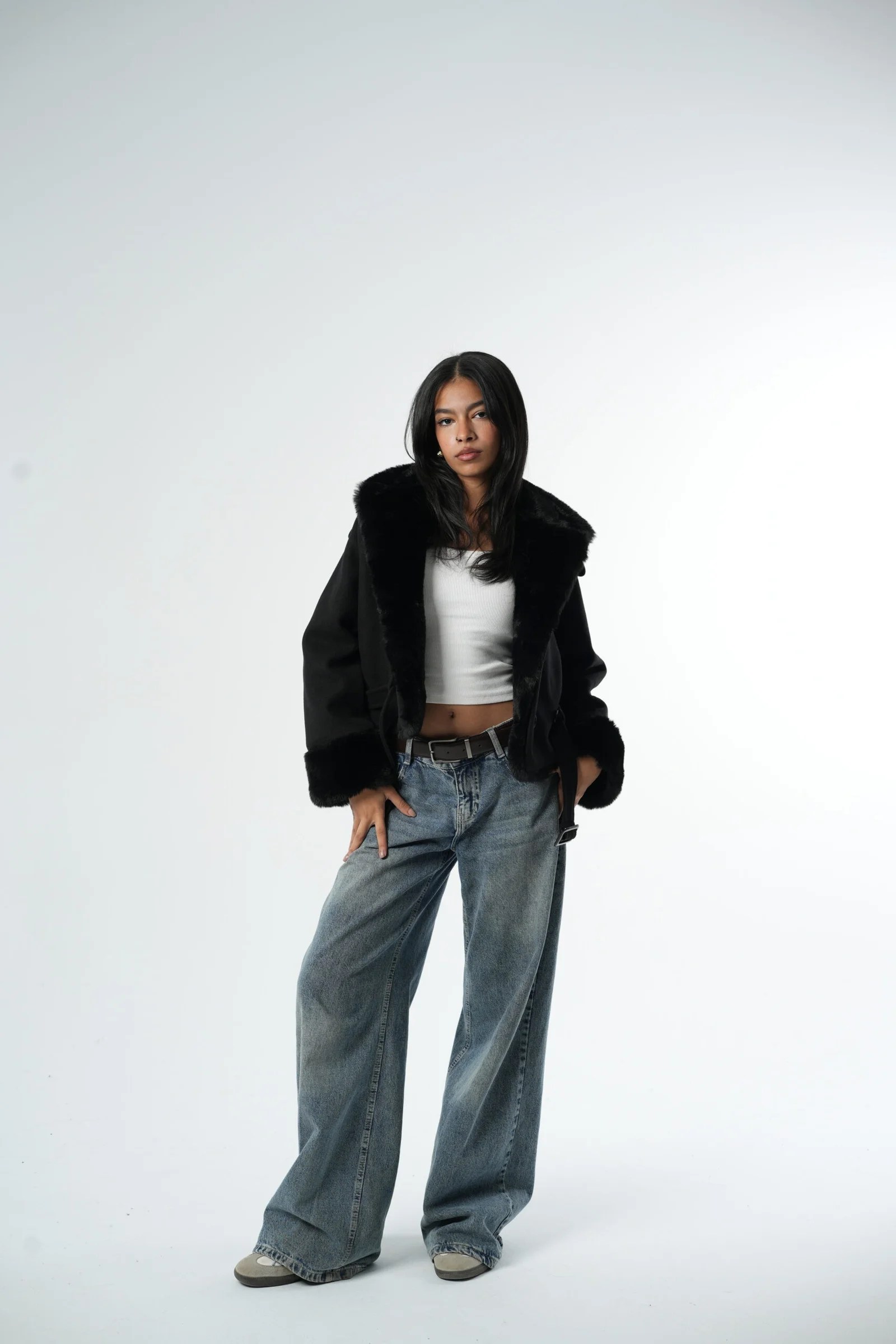 Black Fur Short Coat — view 4