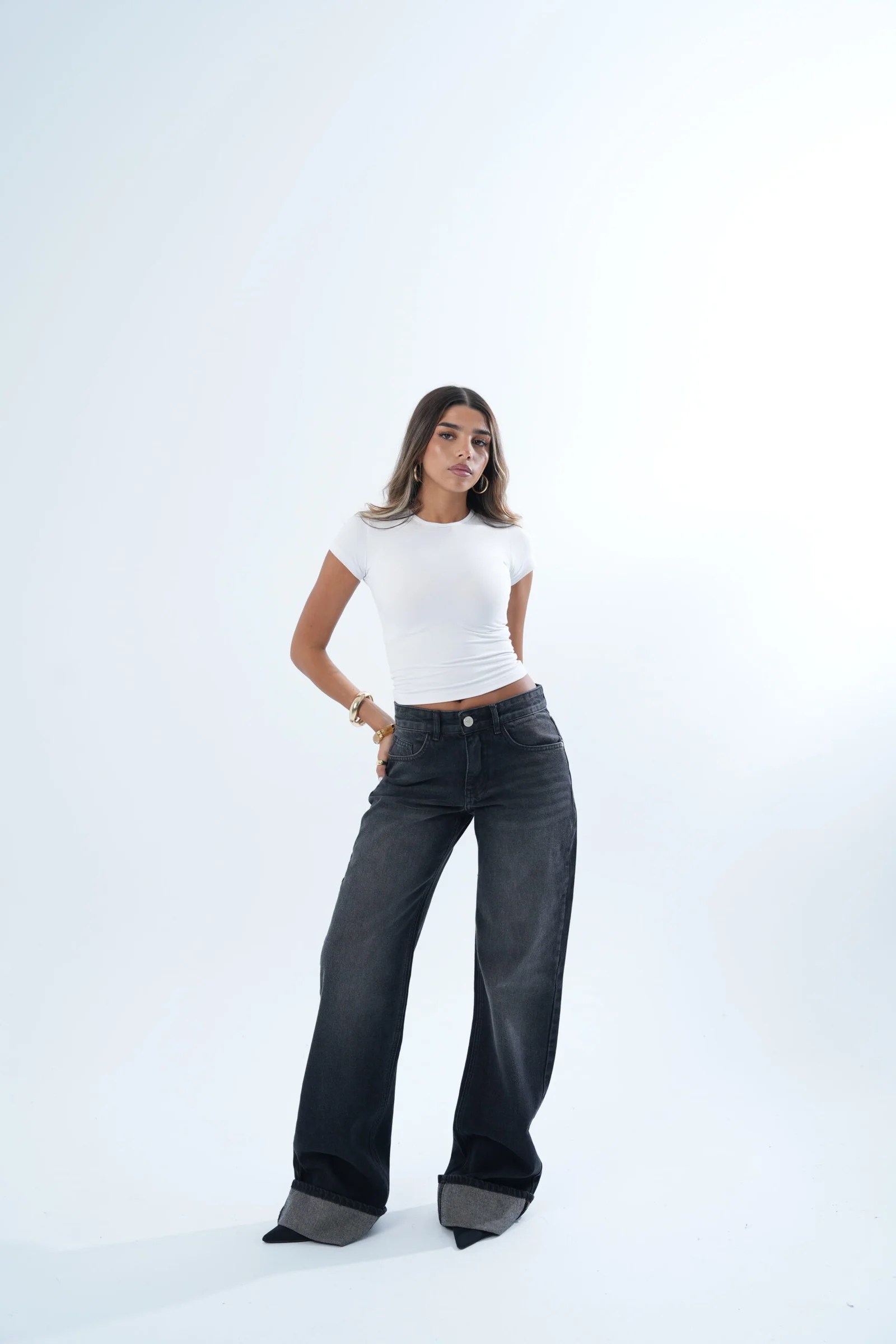 Washed Black FOLDED Denim — view 3