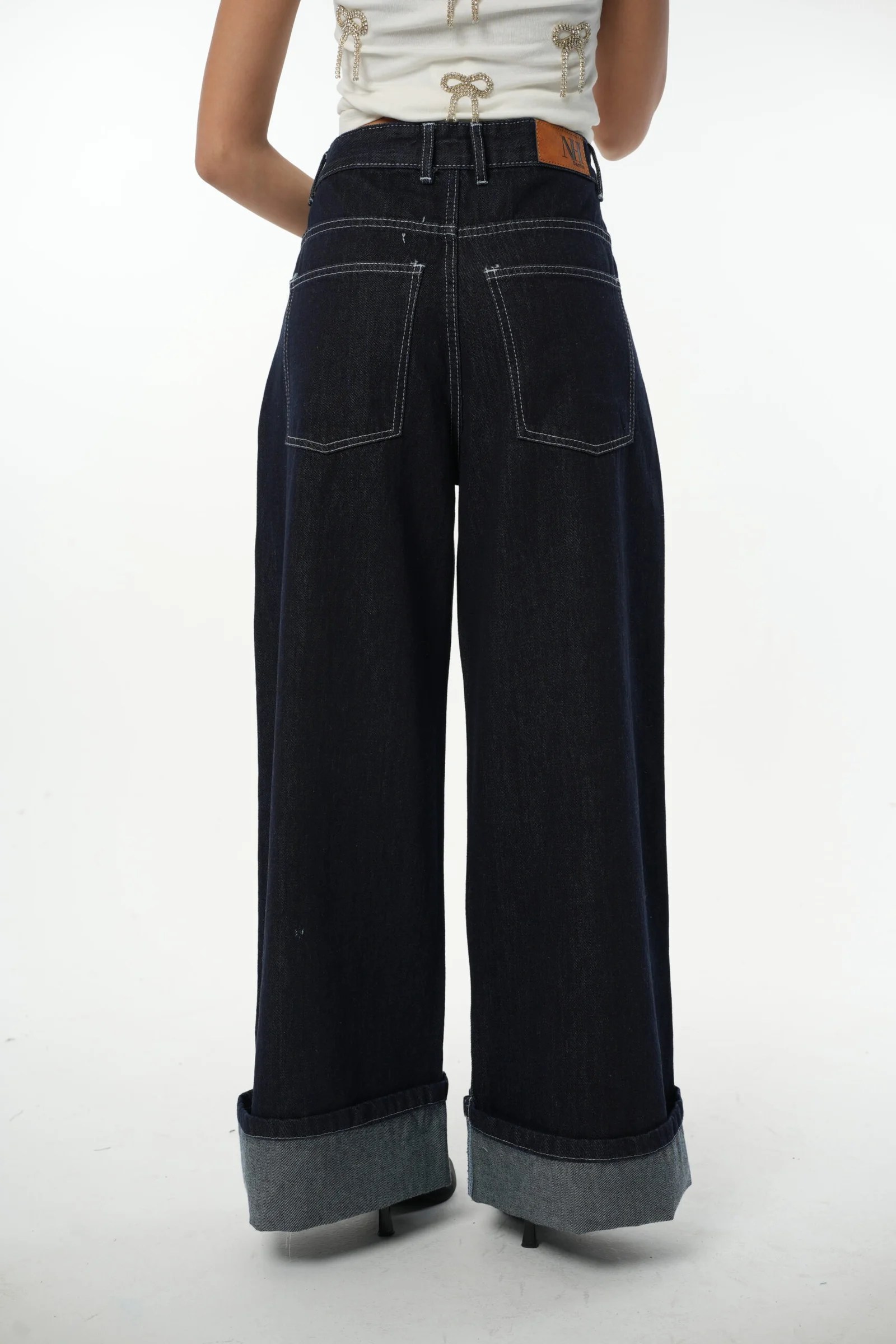 Blue Bended raw denim — view 5