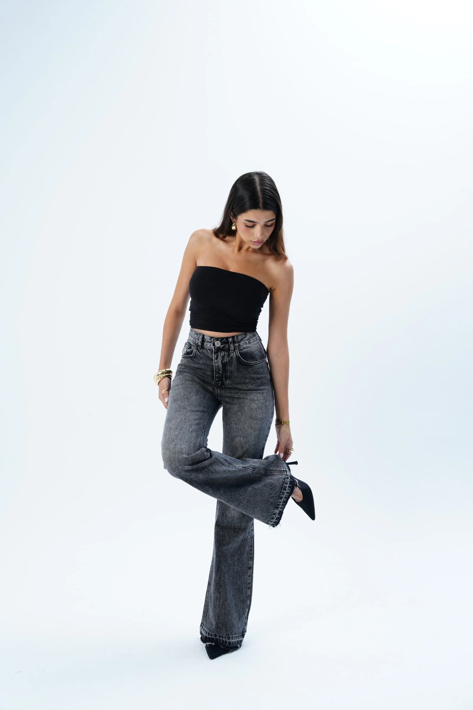 Black Straight Flare — view 4