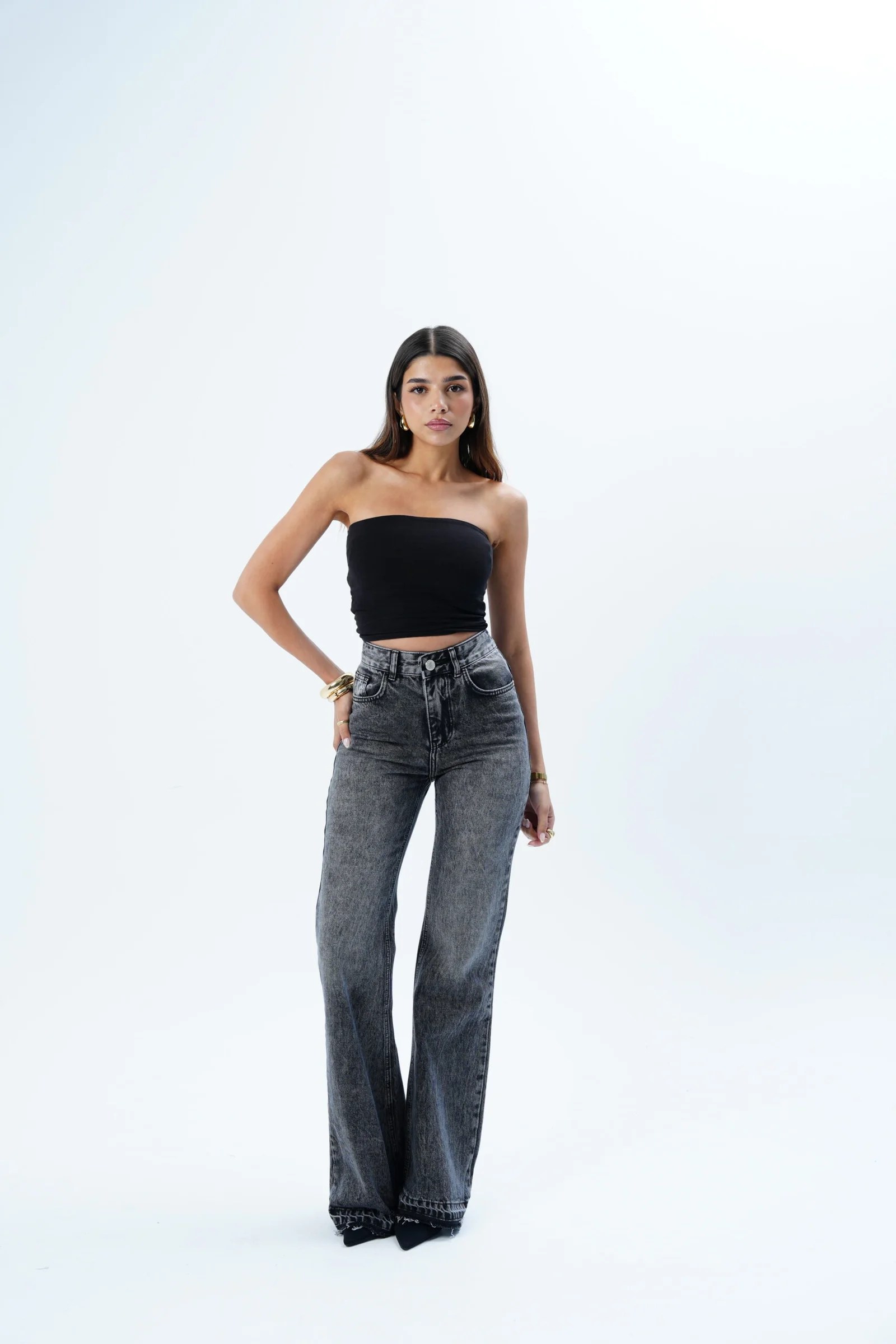 Black Straight Flare