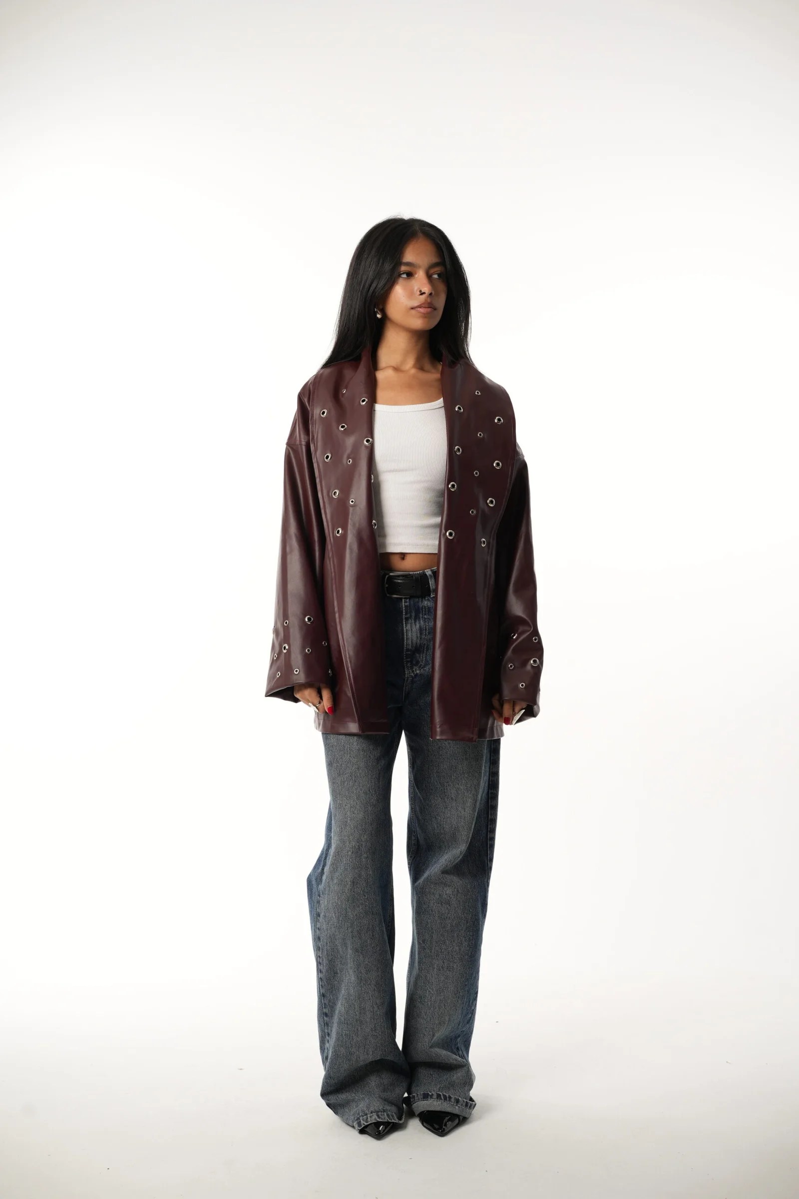 Studs leather jacket — view 11