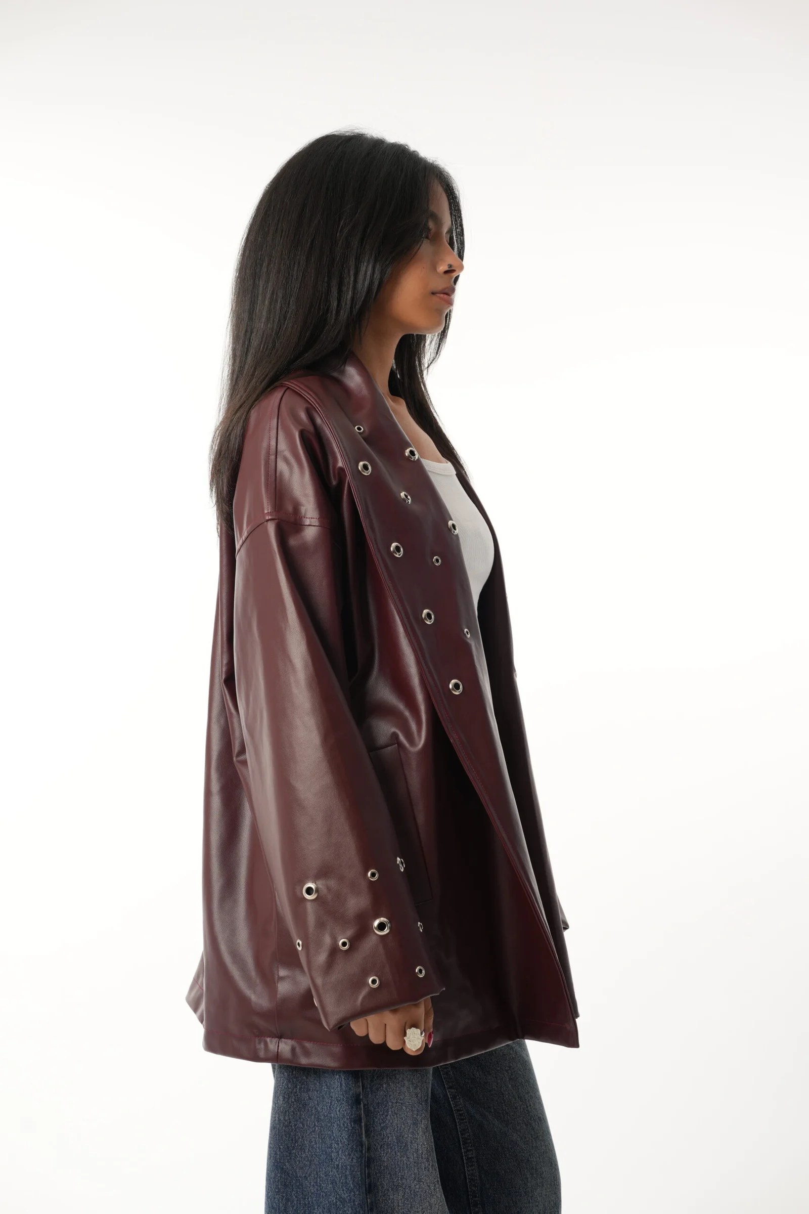 Studs leather jacket — view 10