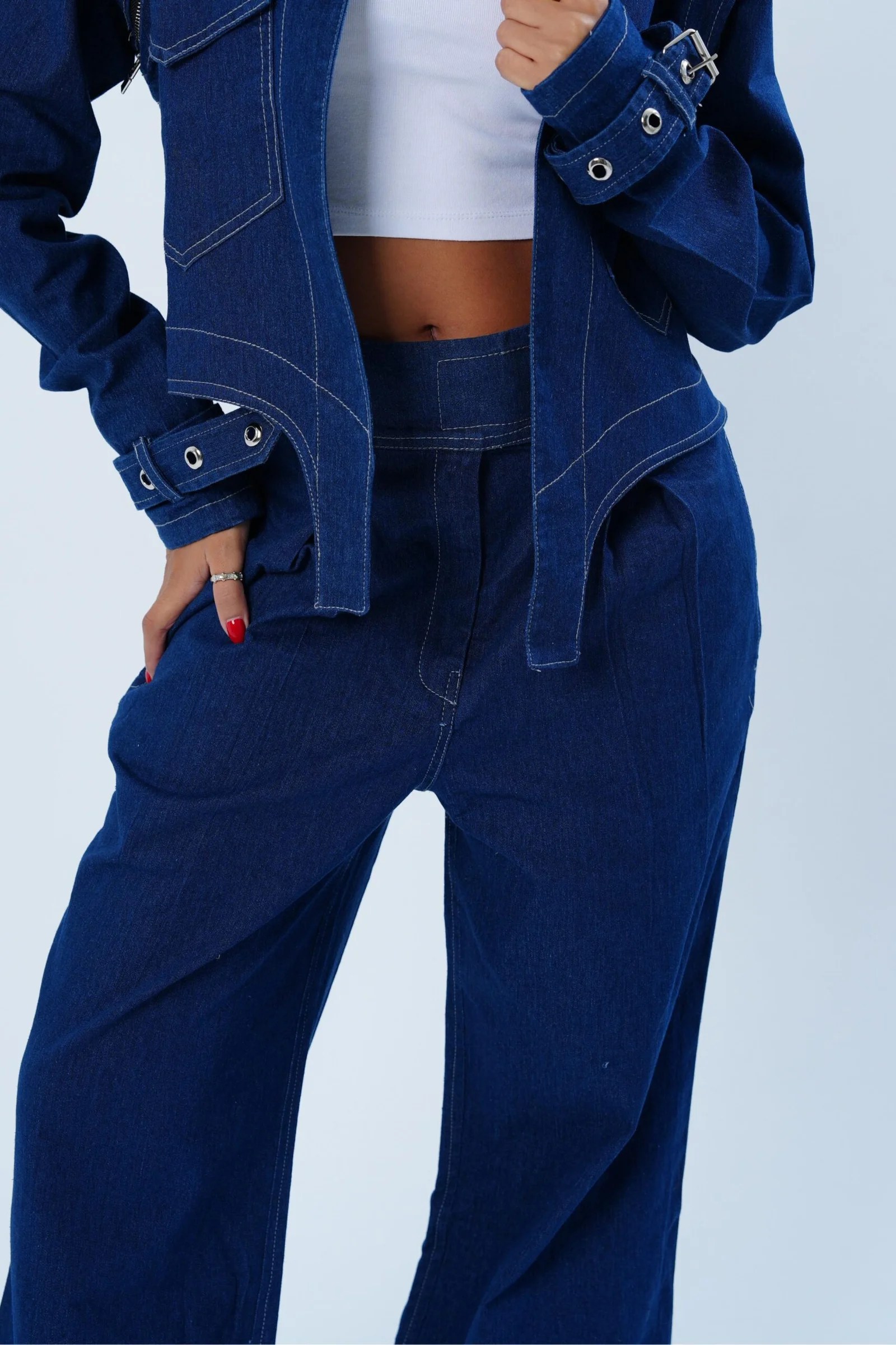 Light jeans tailored pants — view 3