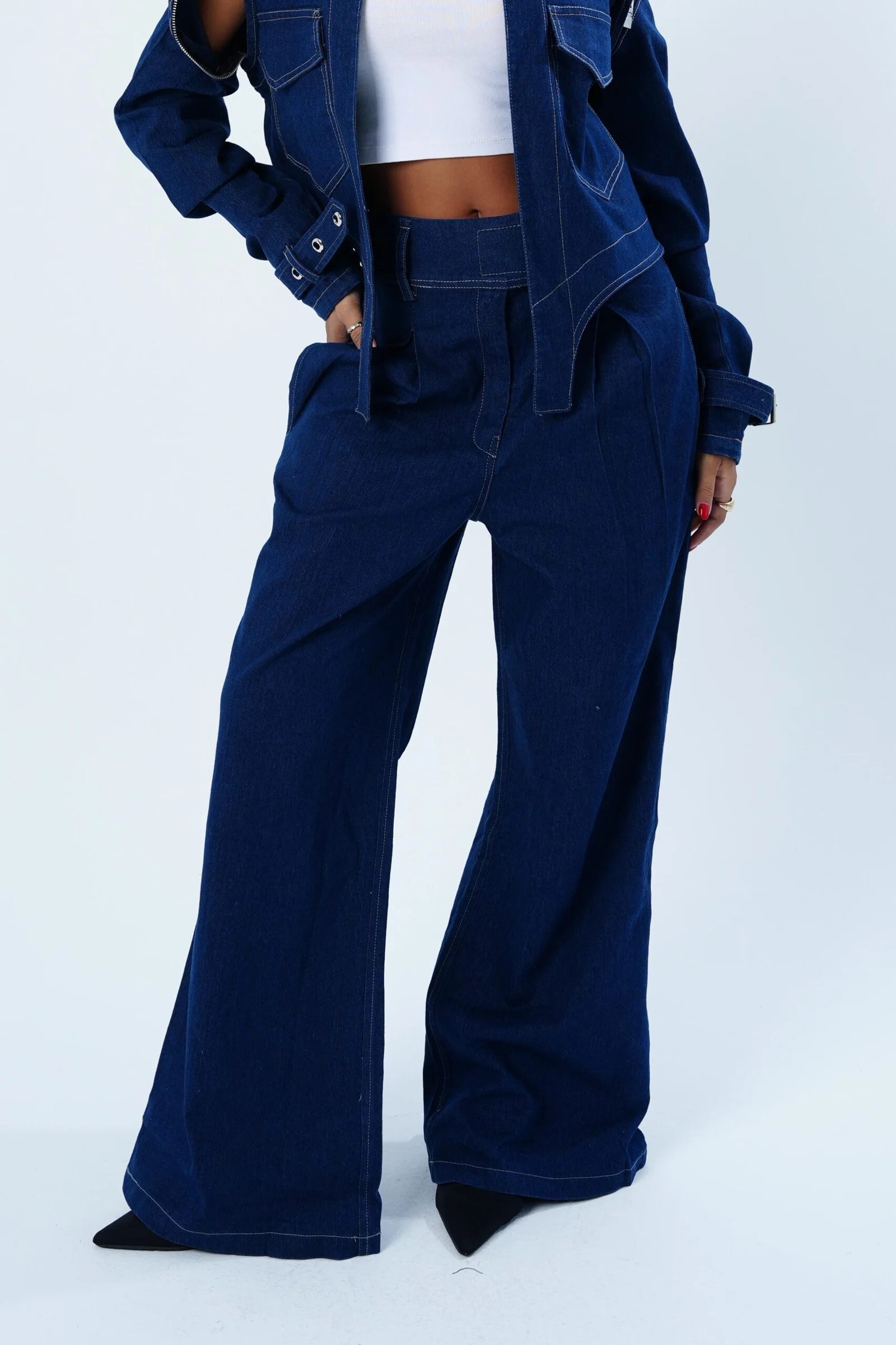 Light jeans tailored pants
