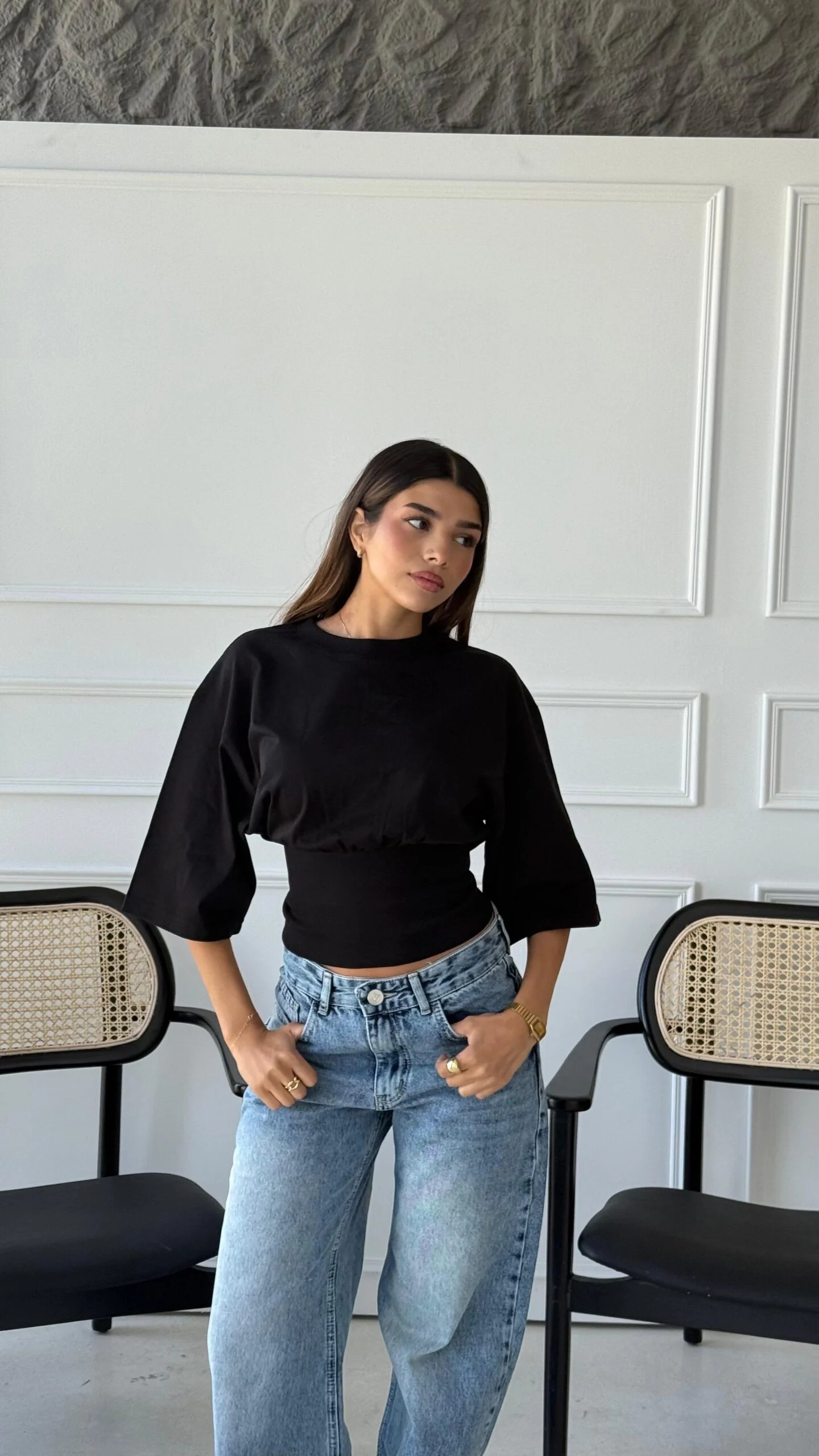 Ribbed waisted shirt Short length Sleeves — view 19