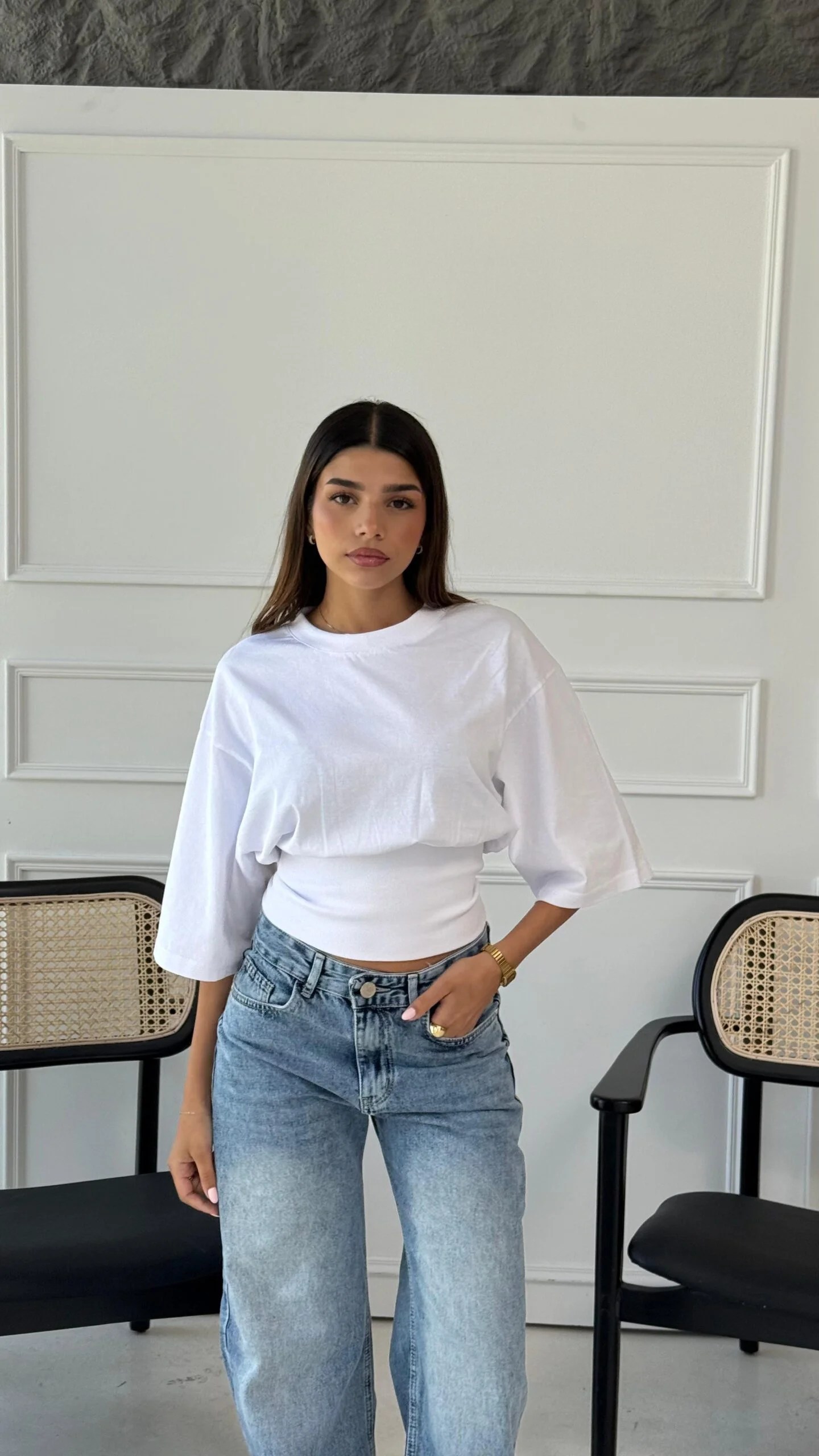 Ribbed waisted shirt Short length Sleeves — view 10