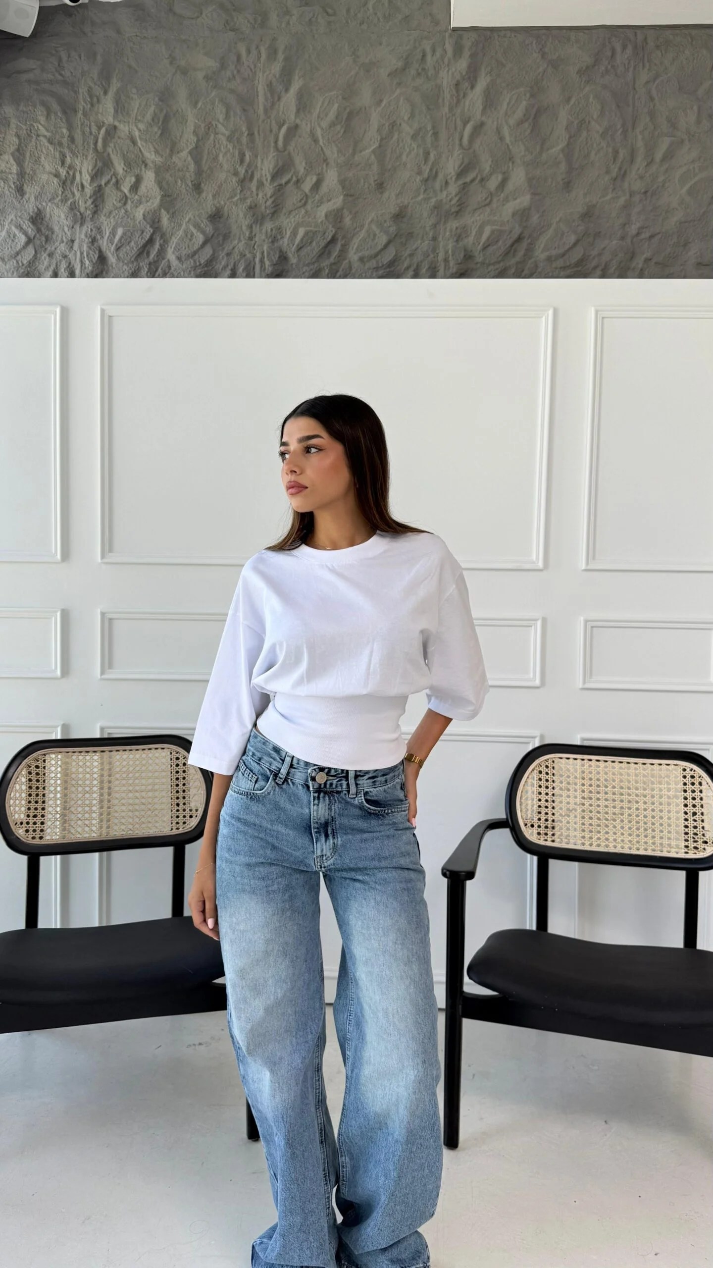 Ribbed waisted shirt Short length Sleeves — view 7