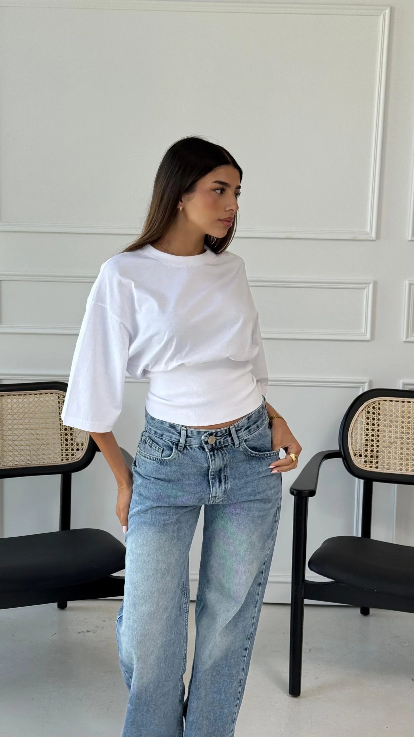 Ribbed waisted shirt Short length Sleeves — view 11