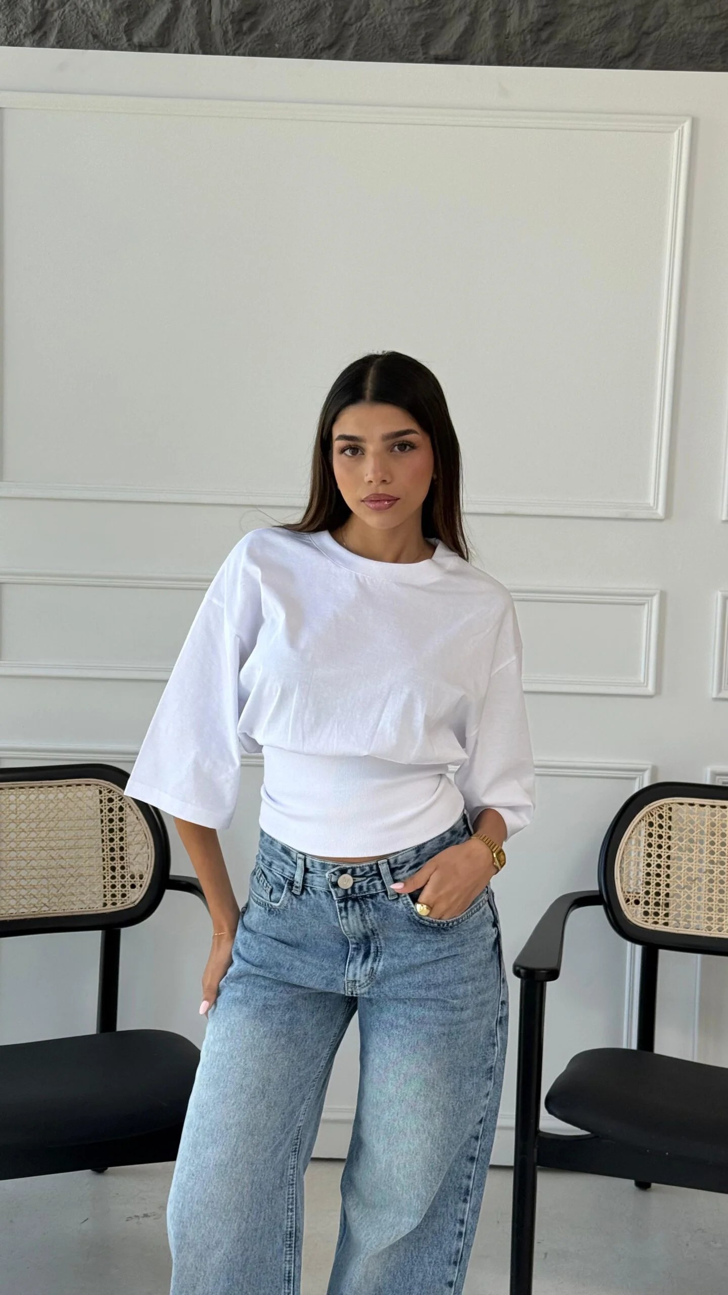Ribbed waisted shirt Short length Sleeves — view 12