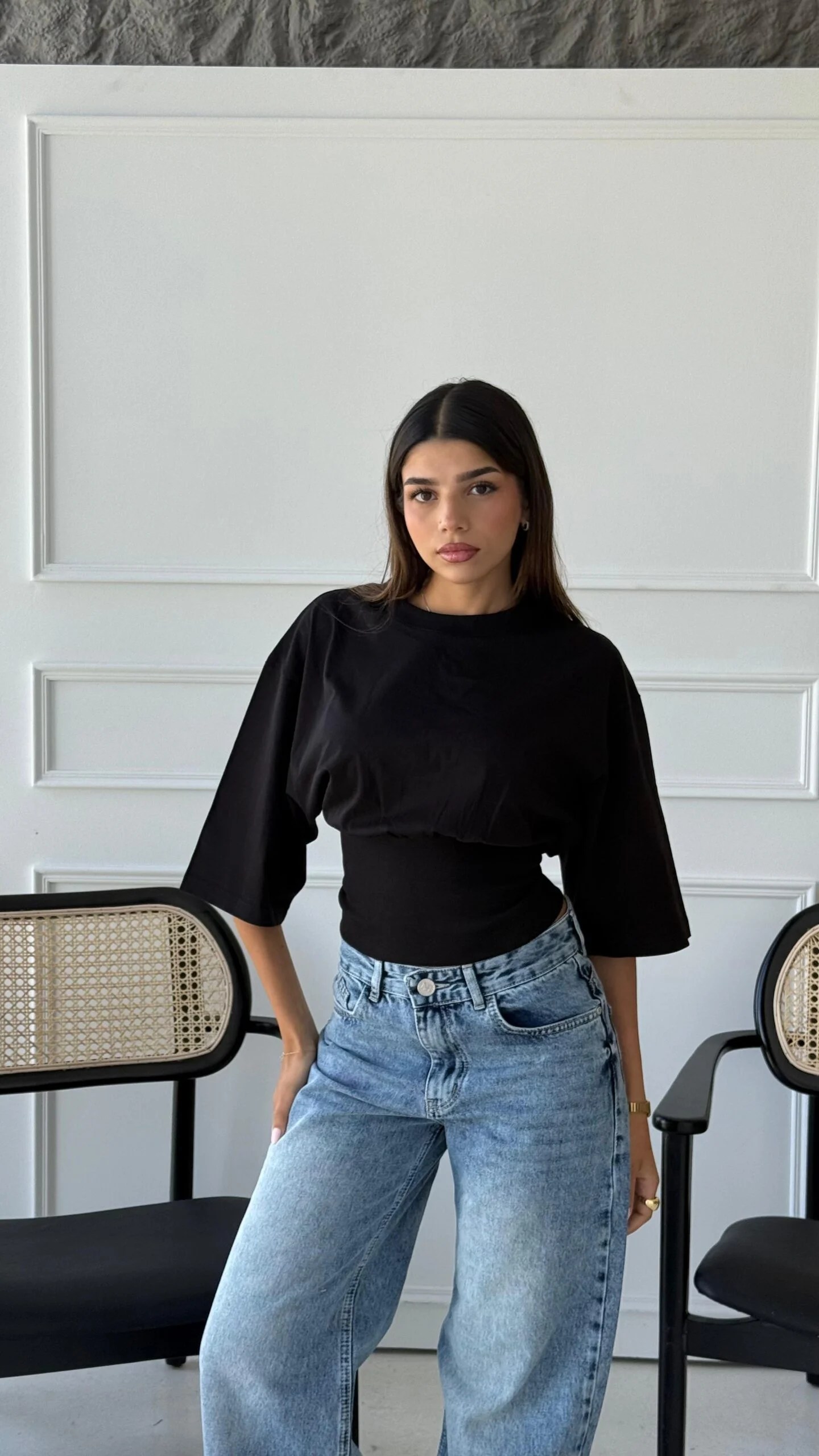 Ribbed waisted shirt Short length Sleeves — view 13