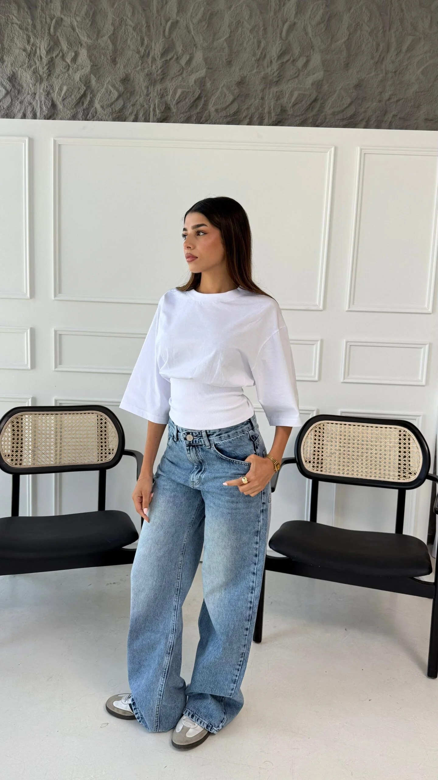 Ribbed waisted shirt Short length Sleeves — view 8
