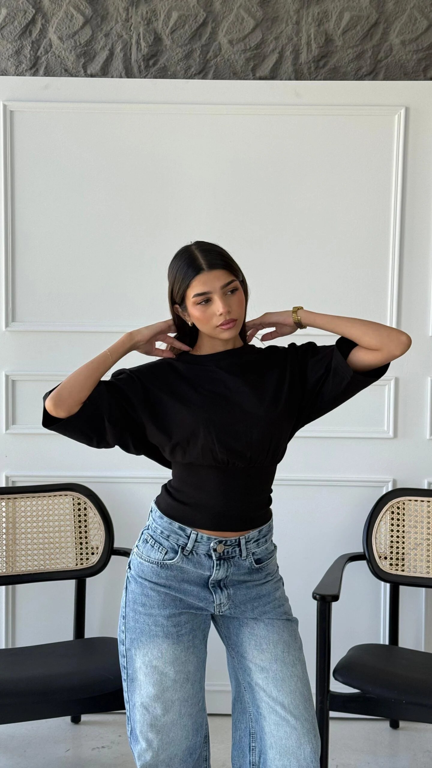 Ribbed waisted shirt Short length Sleeves — view 20